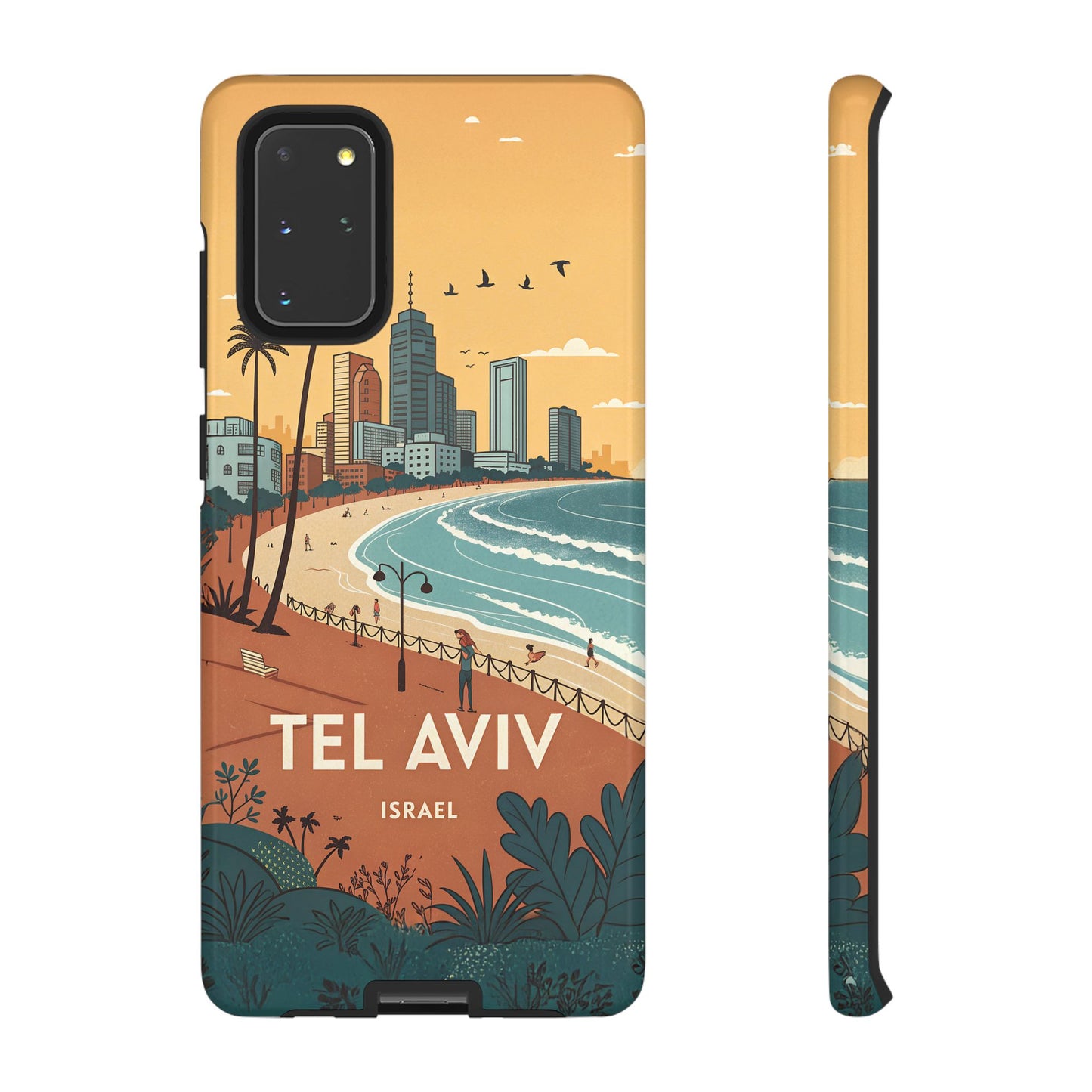Tel Aviv Retro Strandlinje – Mobildeksel
