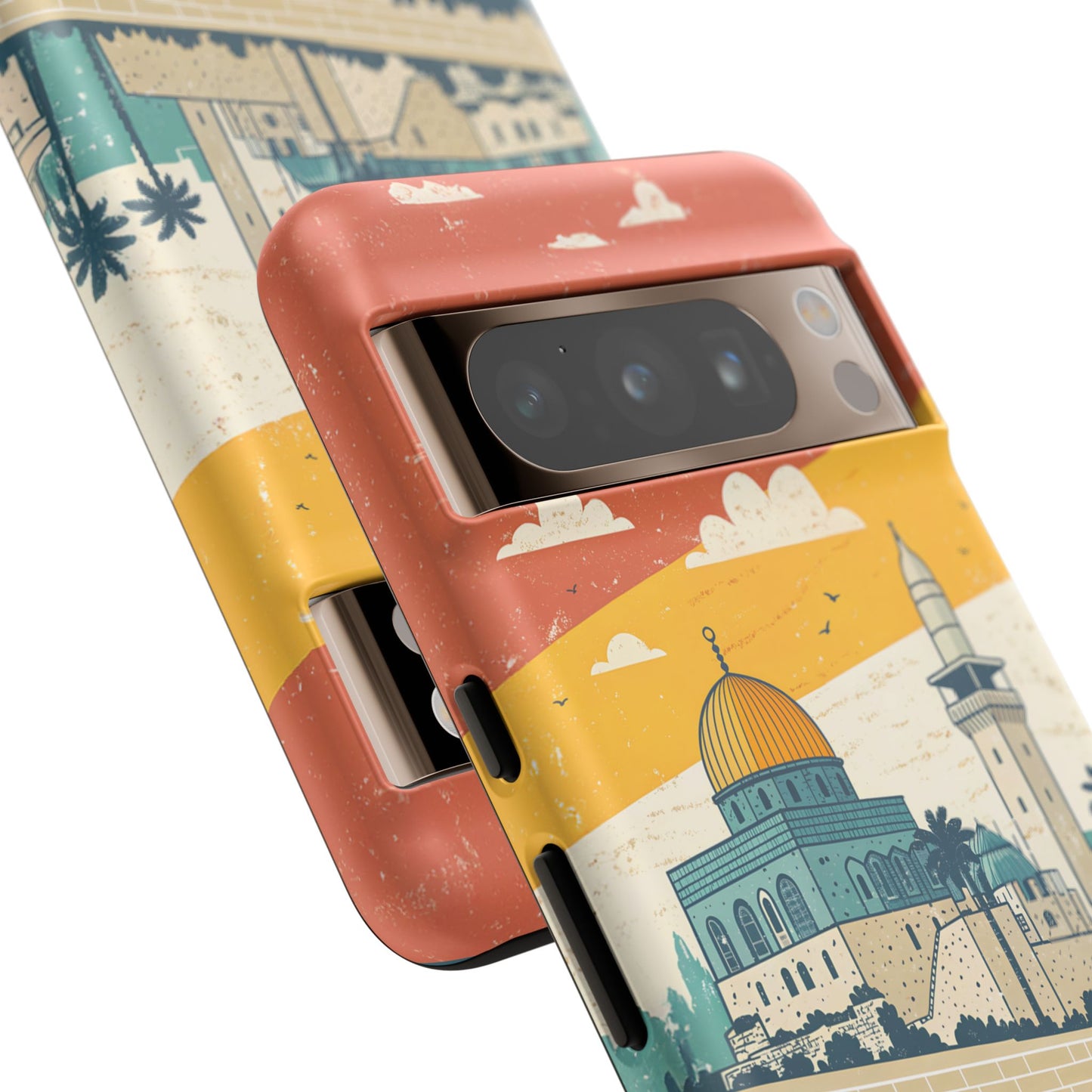 Jerusalem Retro Skyline – Israel Mobildeksel