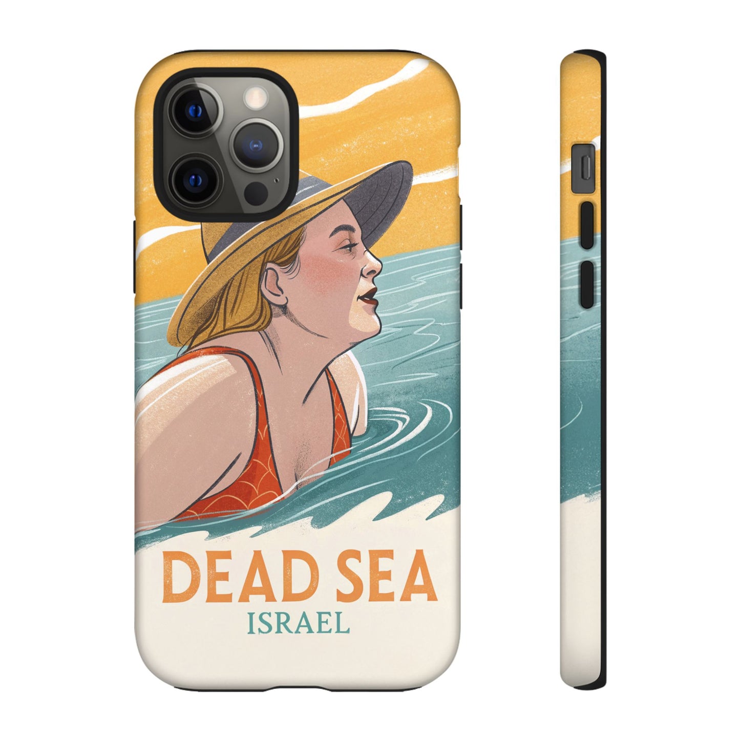 Dødehavet – Retro Badende Dame Mobildeksel