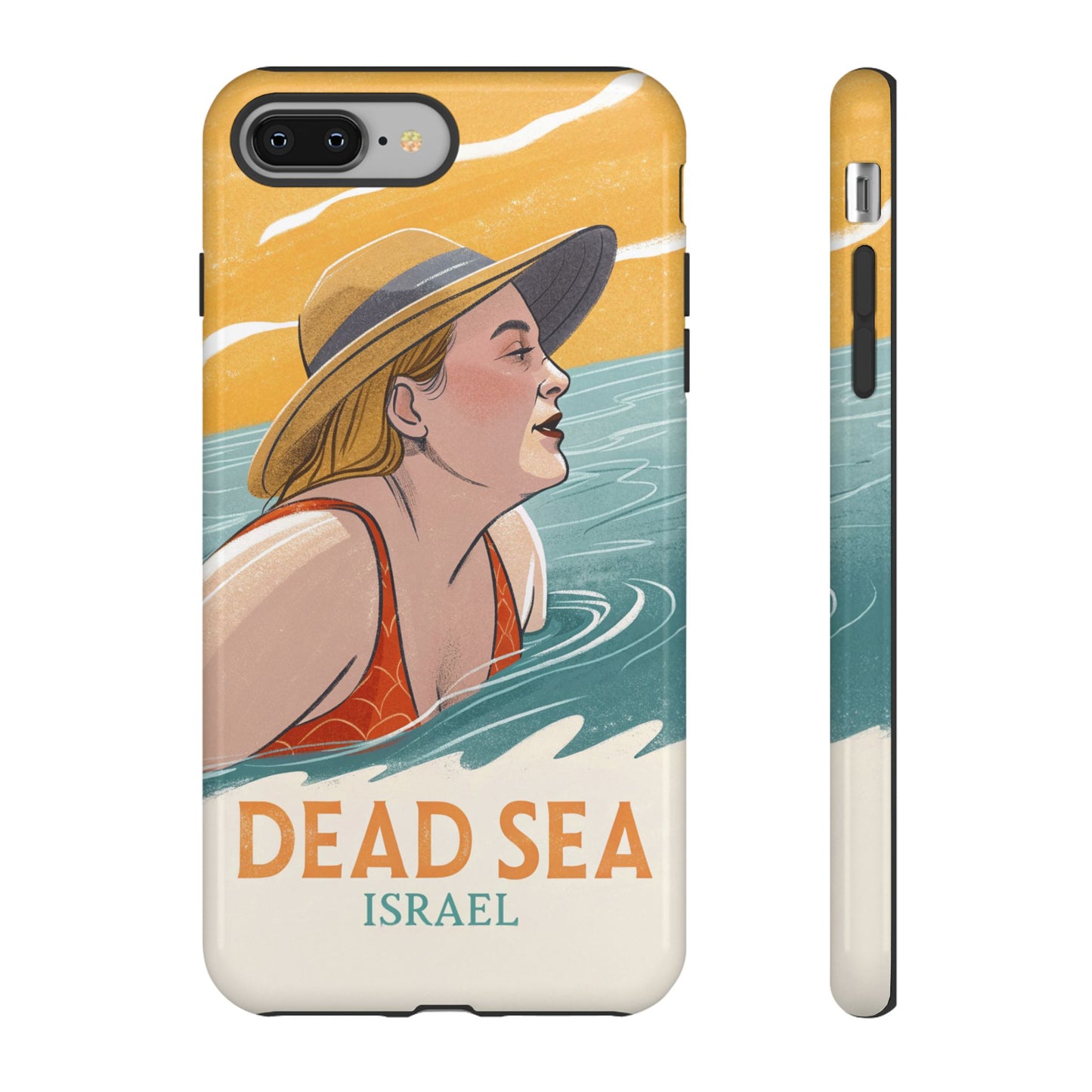 Dødehavet – Retro Badende Dame Mobildeksel