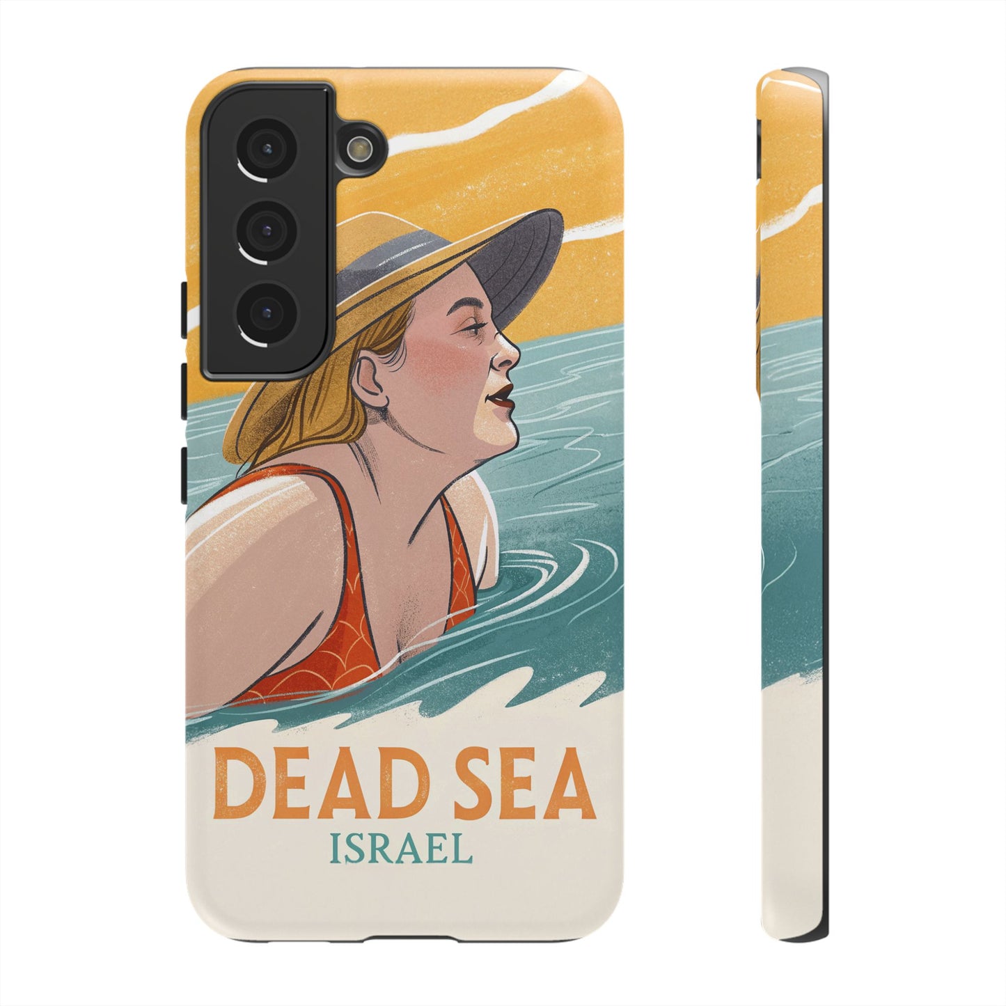 Dødehavet – Retro Badende Dame Mobildeksel