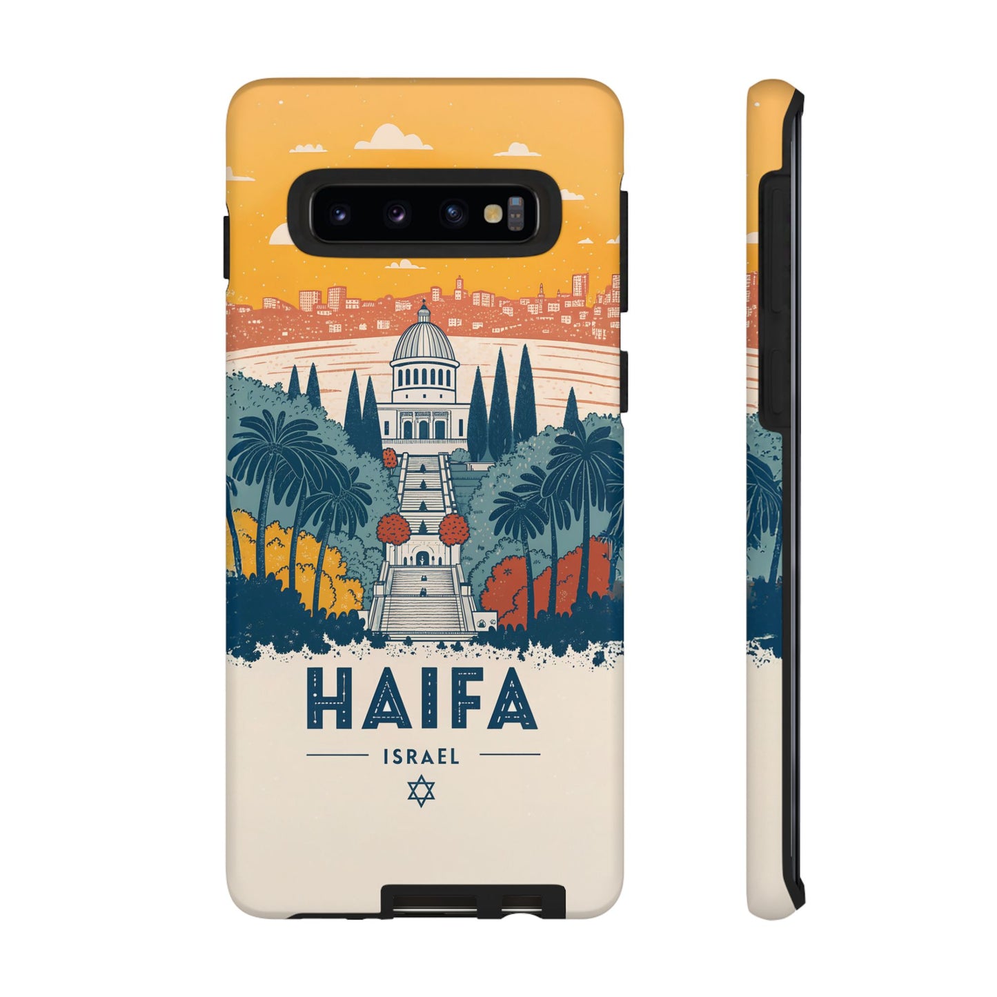 Haifa – Retro Hage og Skyline Mobildeksel