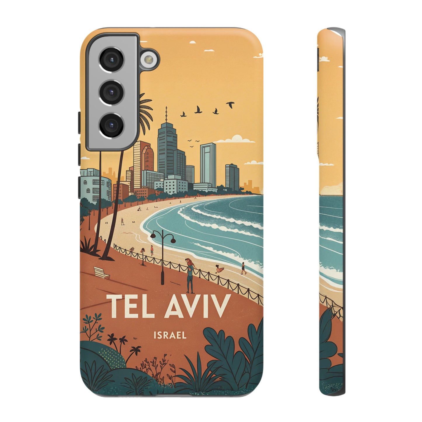 Tel Aviv Retro Strandlinje – Mobildeksel