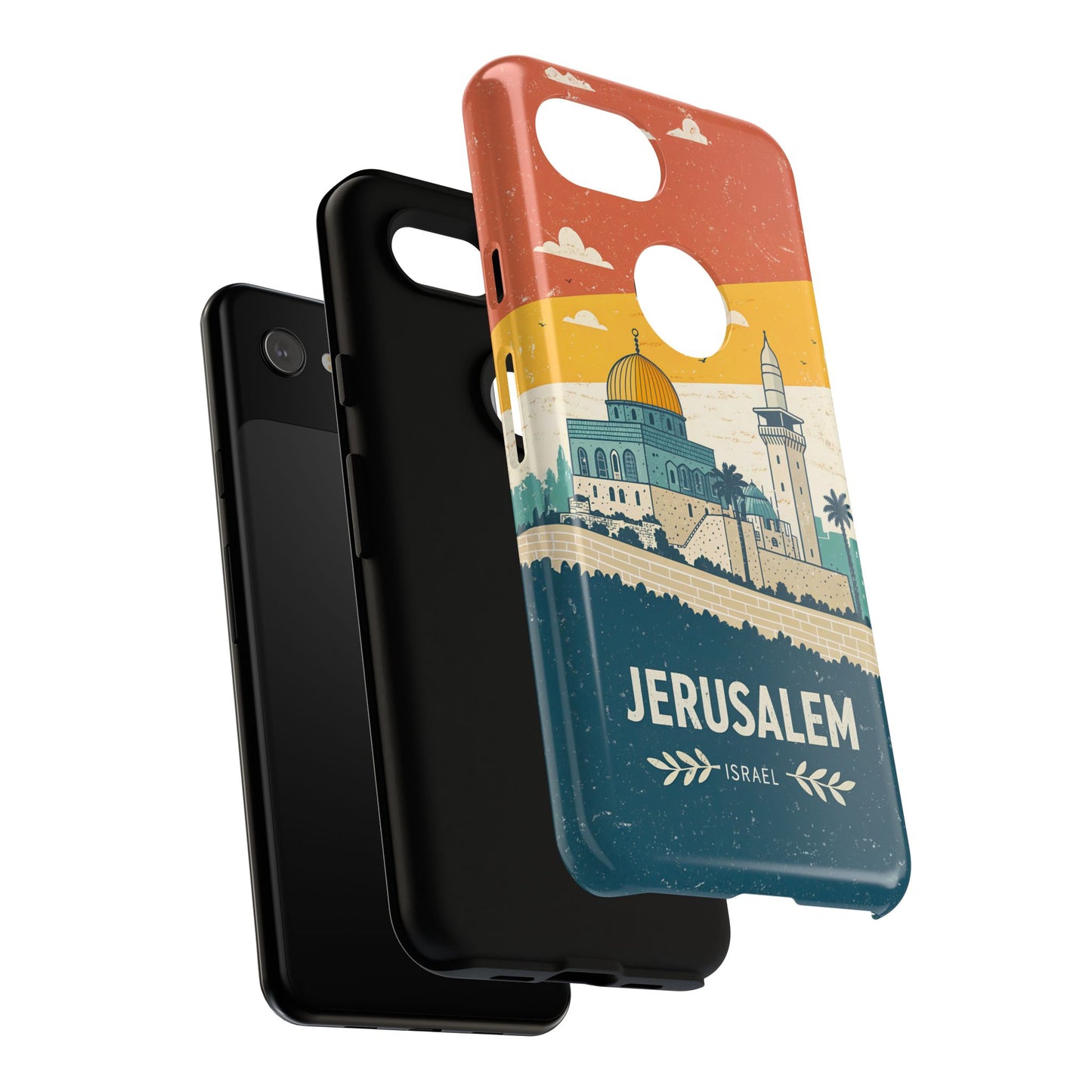 Jerusalem Retro Skyline – Israel Mobildeksel