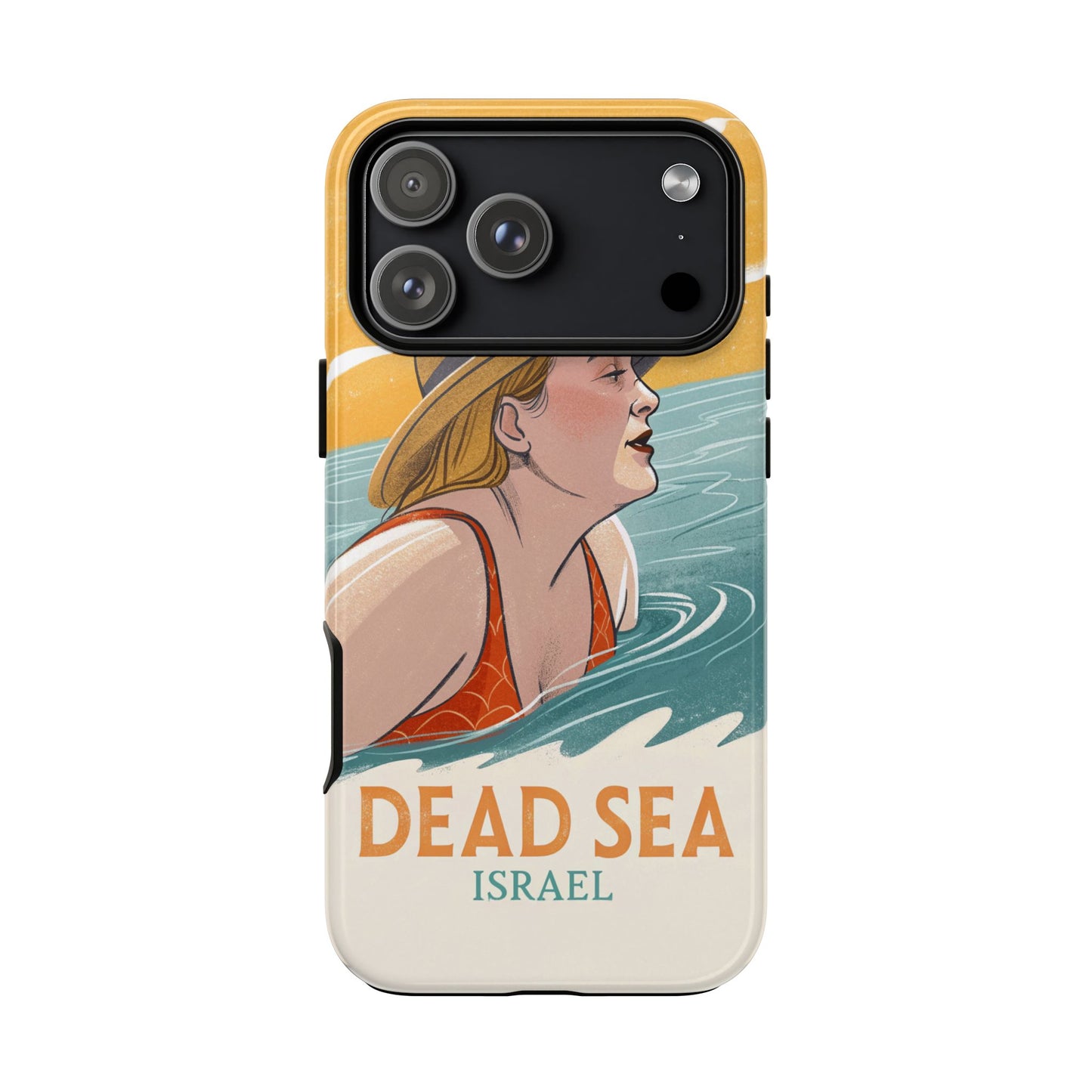 Dødehavet – Retro Badende Dame Mobildeksel