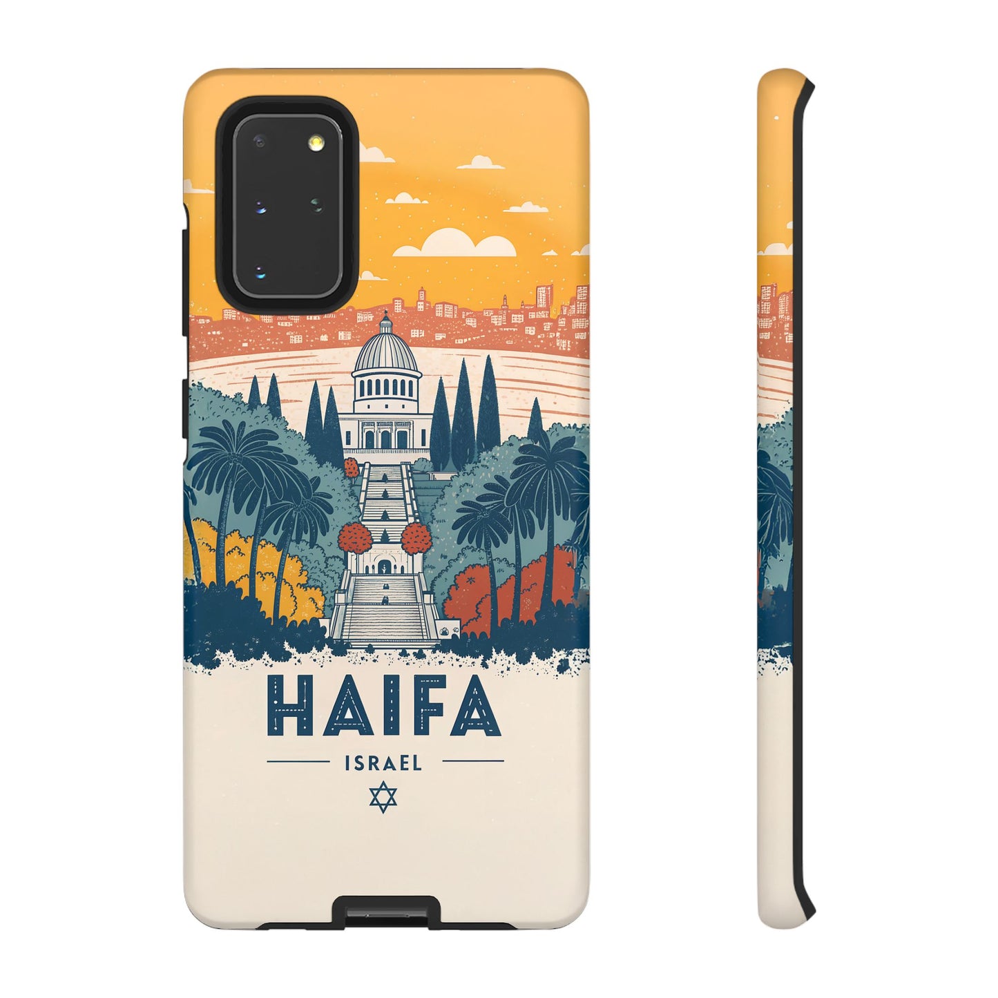 Haifa – Retro Hage og Skyline Mobildeksel