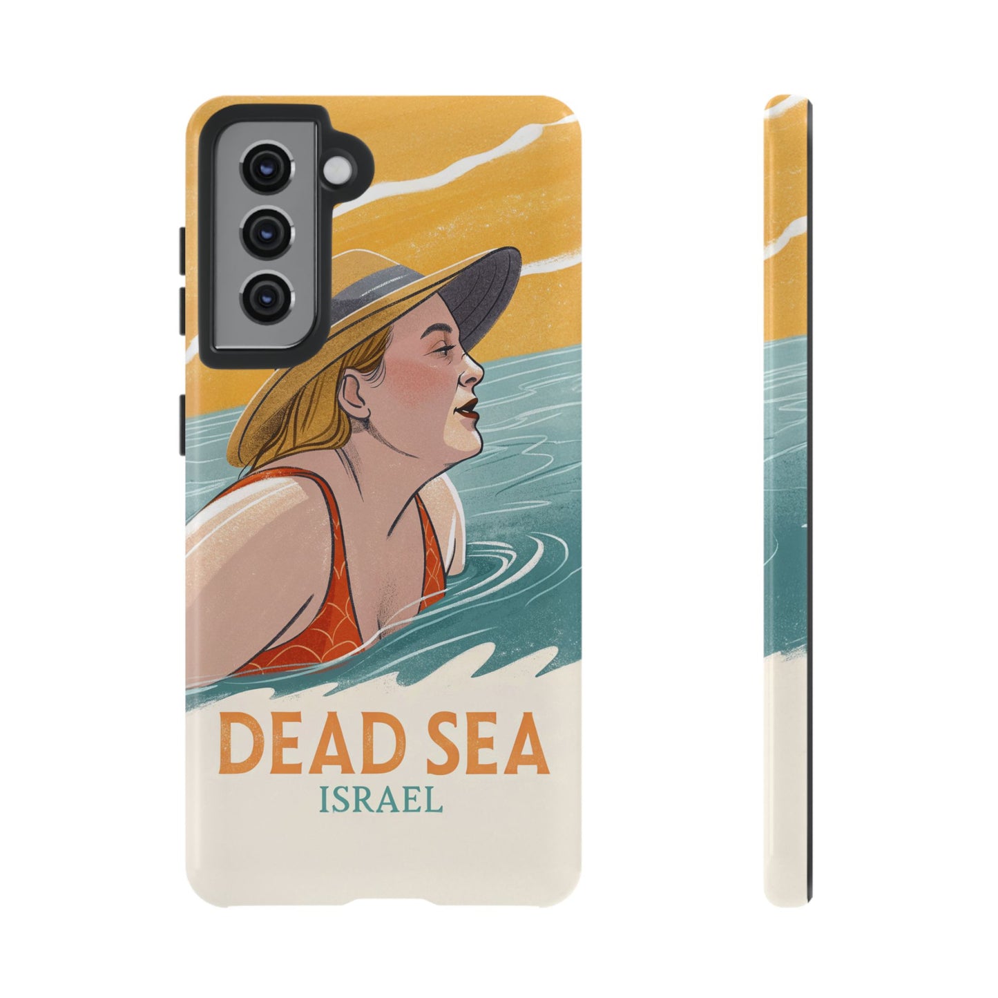 Dødehavet – Retro Badende Dame Mobildeksel