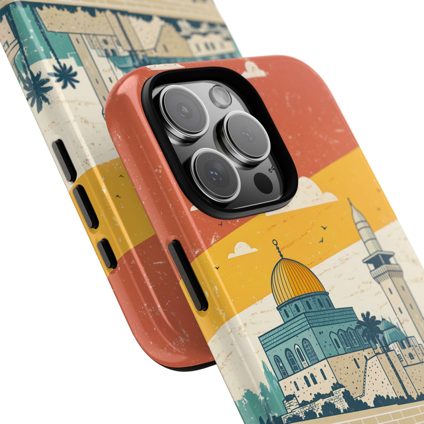 Jerusalem Retro Skyline – Israel Mobildeksel