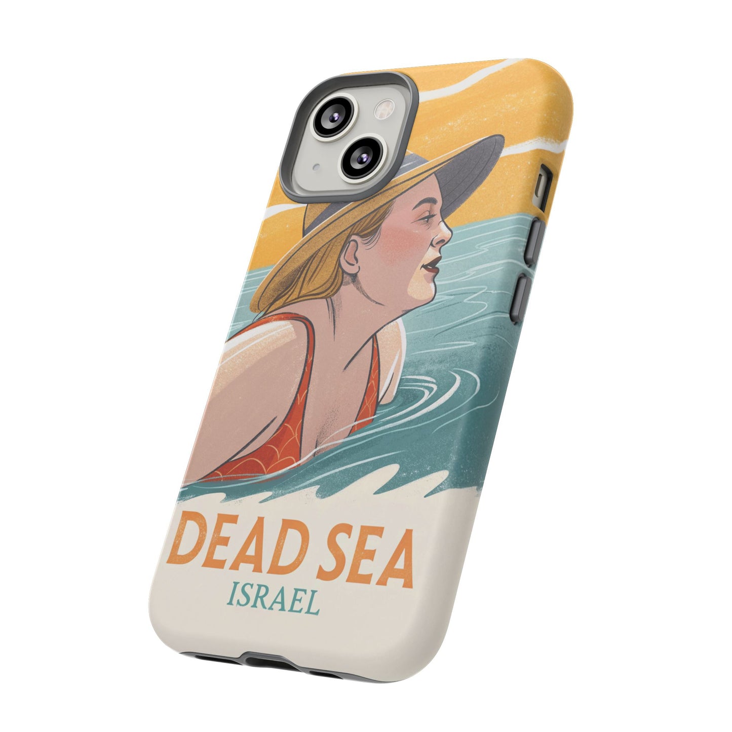 Dødehavet – Retro Badende Dame Mobildeksel