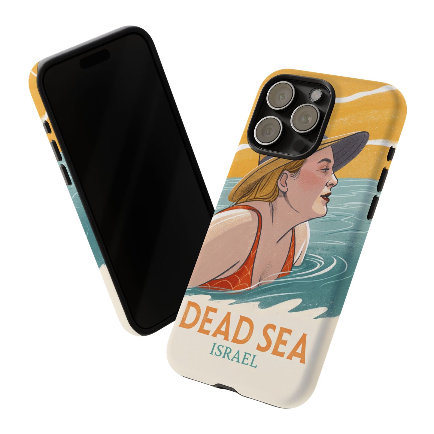 Dødehavet – Retro Badende Dame Mobildeksel