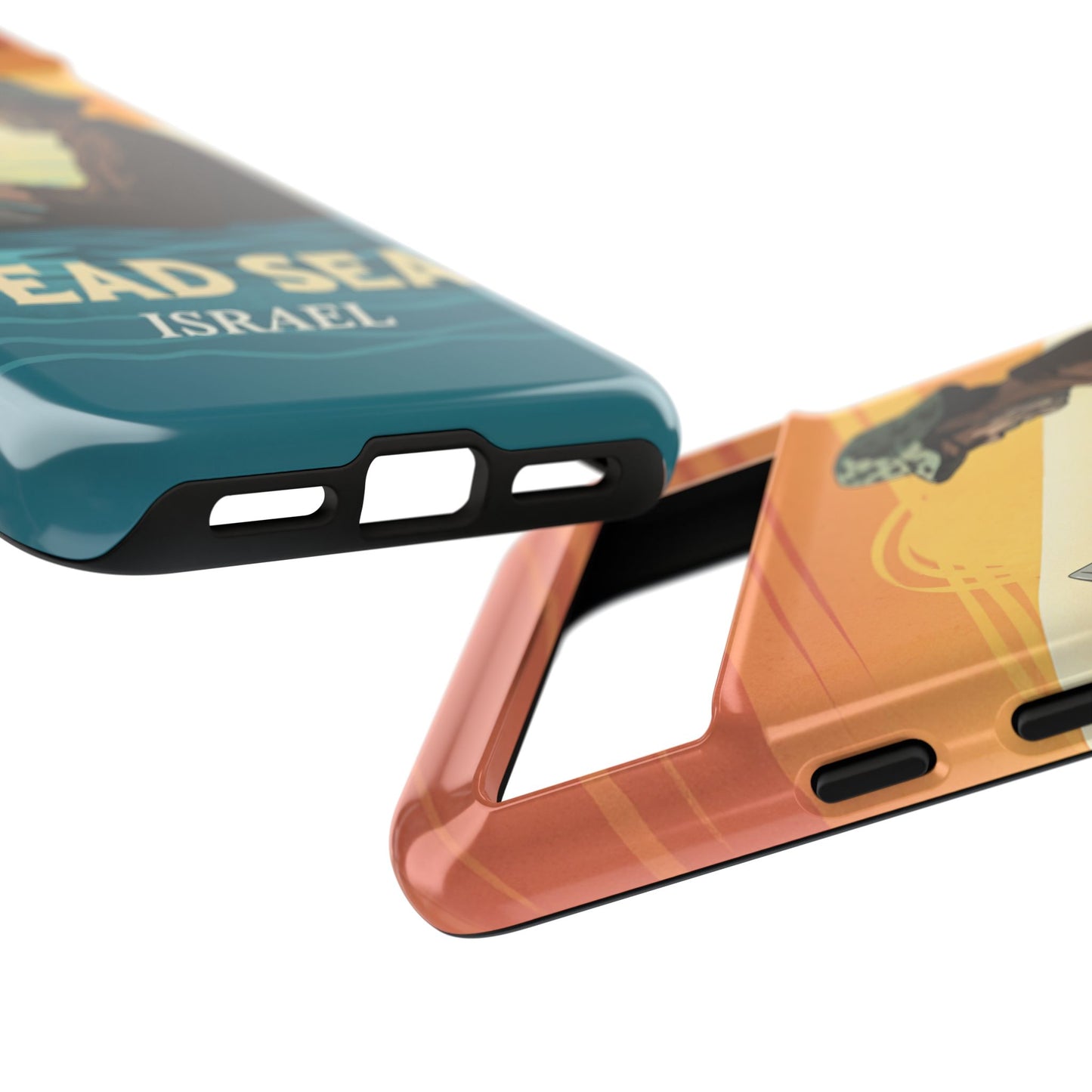 Dødehavet – Solnedgang og Flytende Mann Mobildeksel