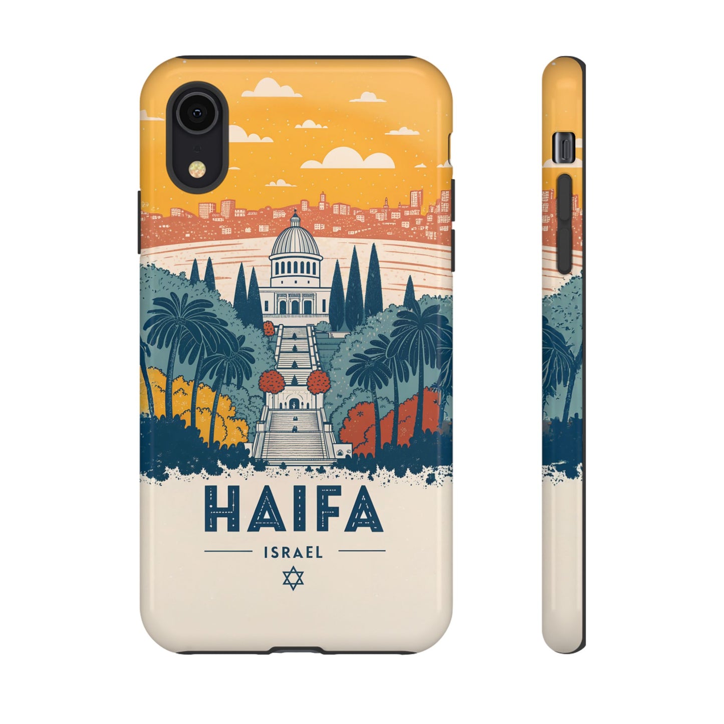 Haifa – Retro Hage og Skyline Mobildeksel