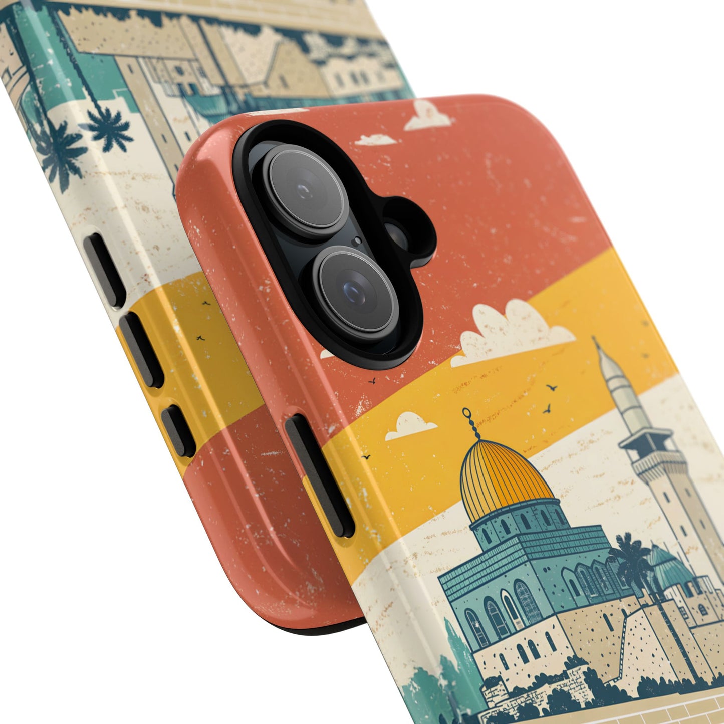 Jerusalem Retro Skyline – Israel Mobildeksel