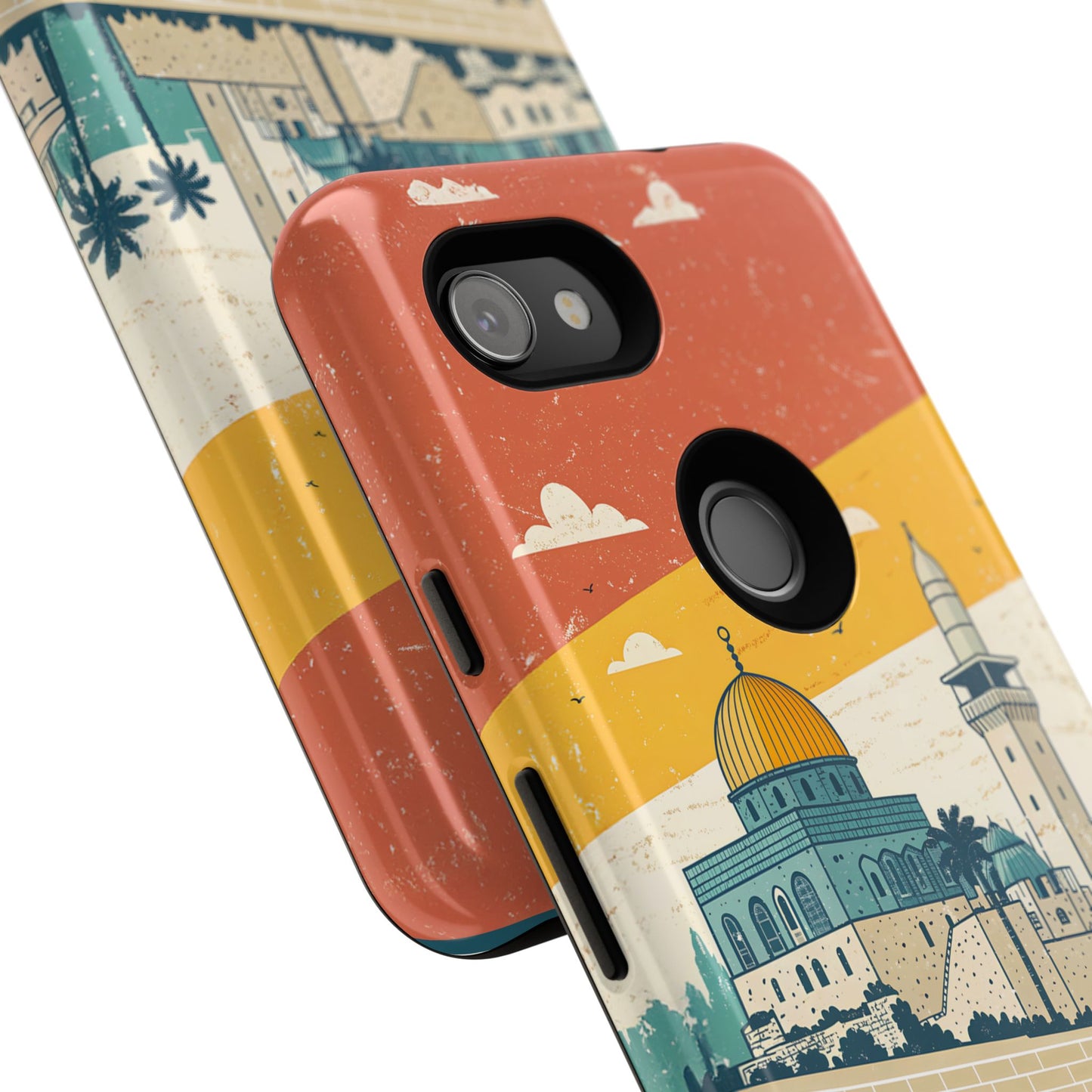 Jerusalem Retro Skyline – Israel Mobildeksel