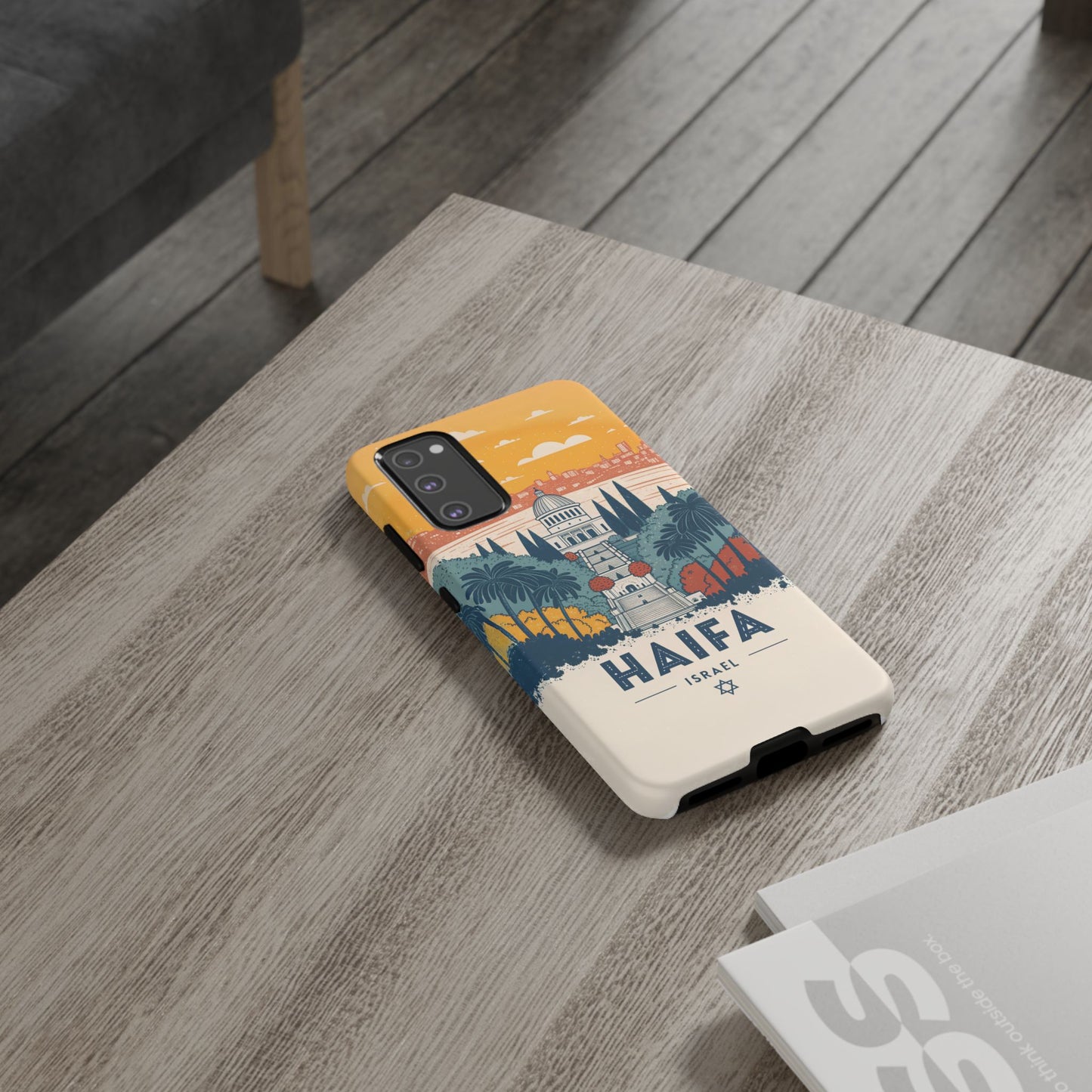 Haifa – Retro Hage og Skyline Mobildeksel