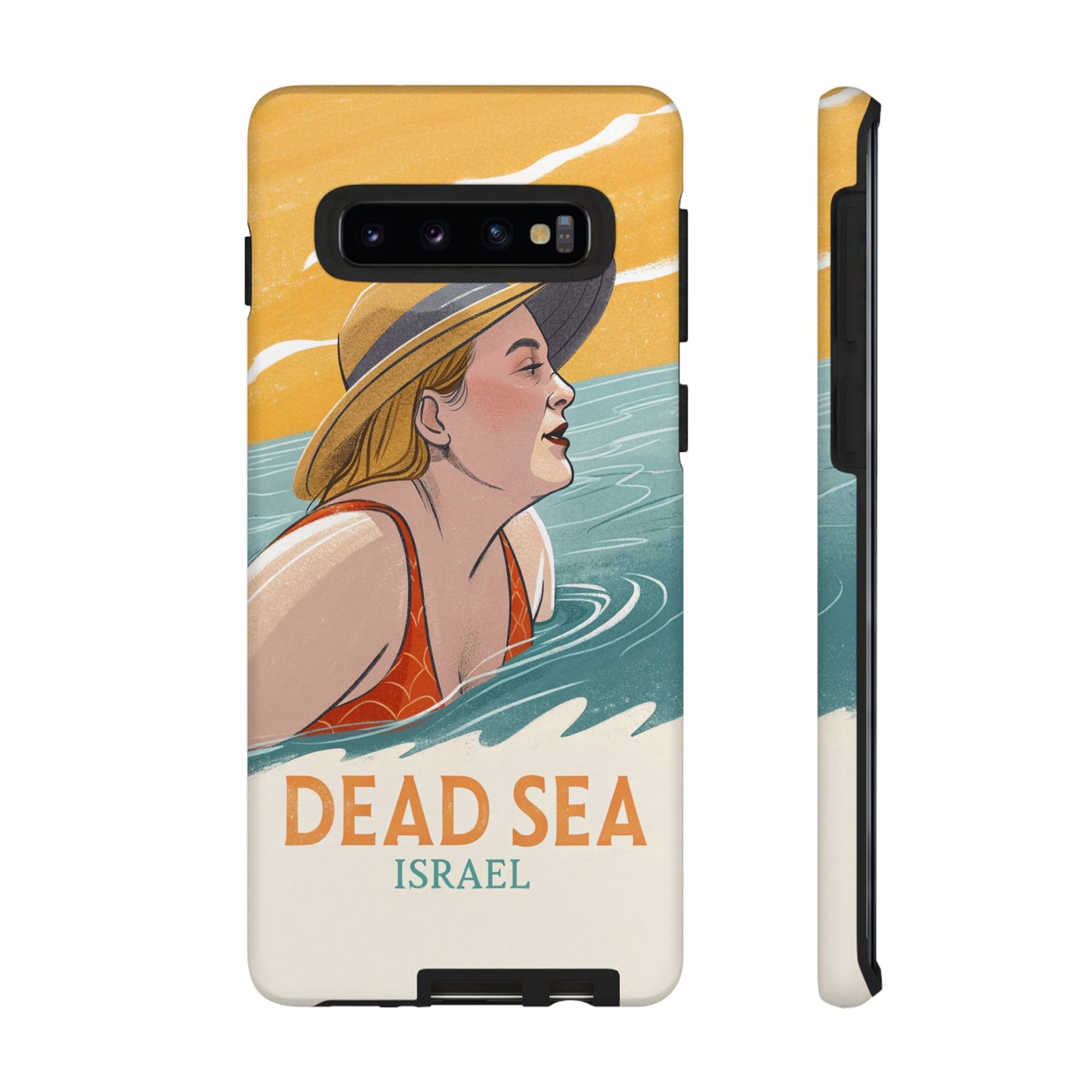 Dødehavet – Retro Badende Dame Mobildeksel