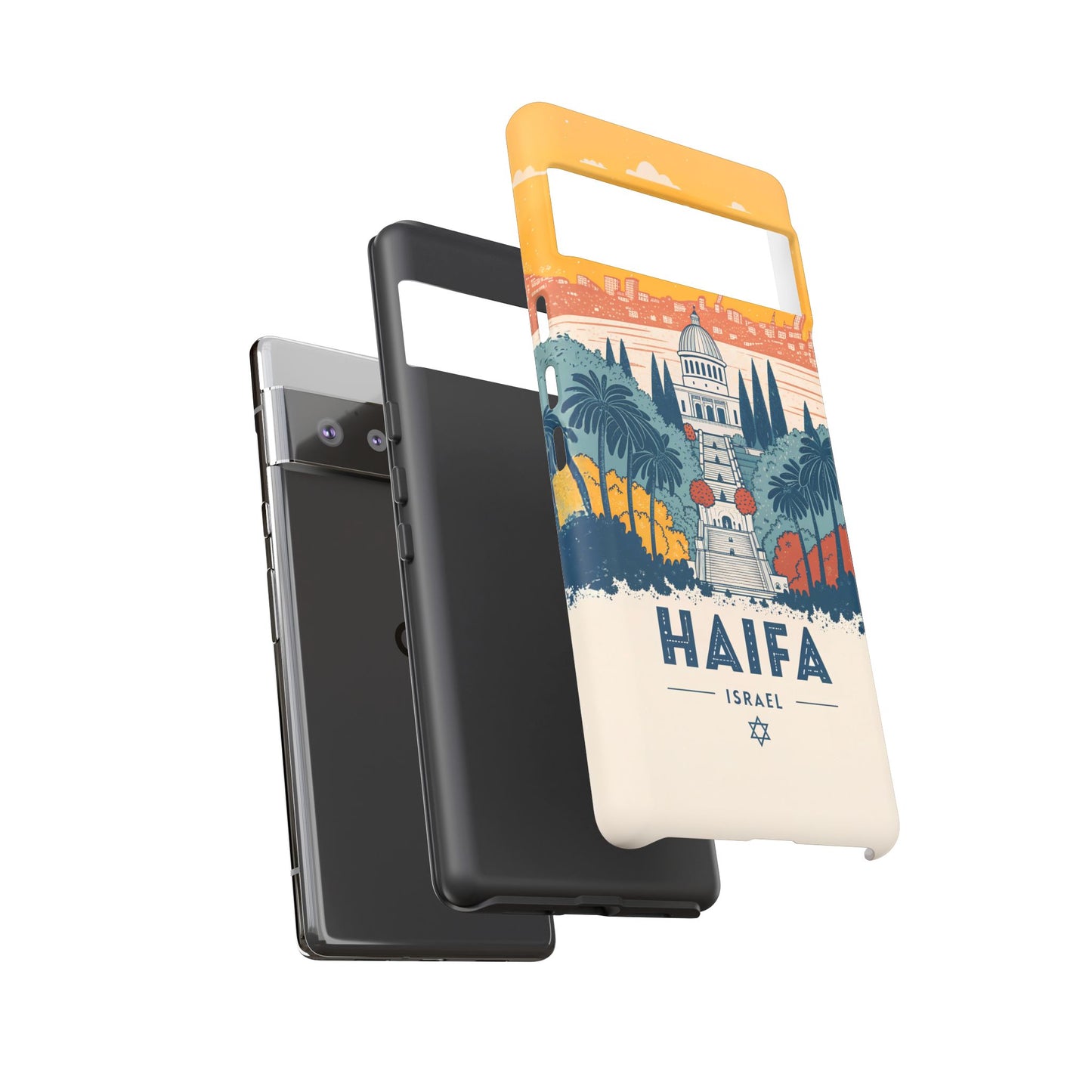 Haifa – Retro Hage og Skyline Mobildeksel