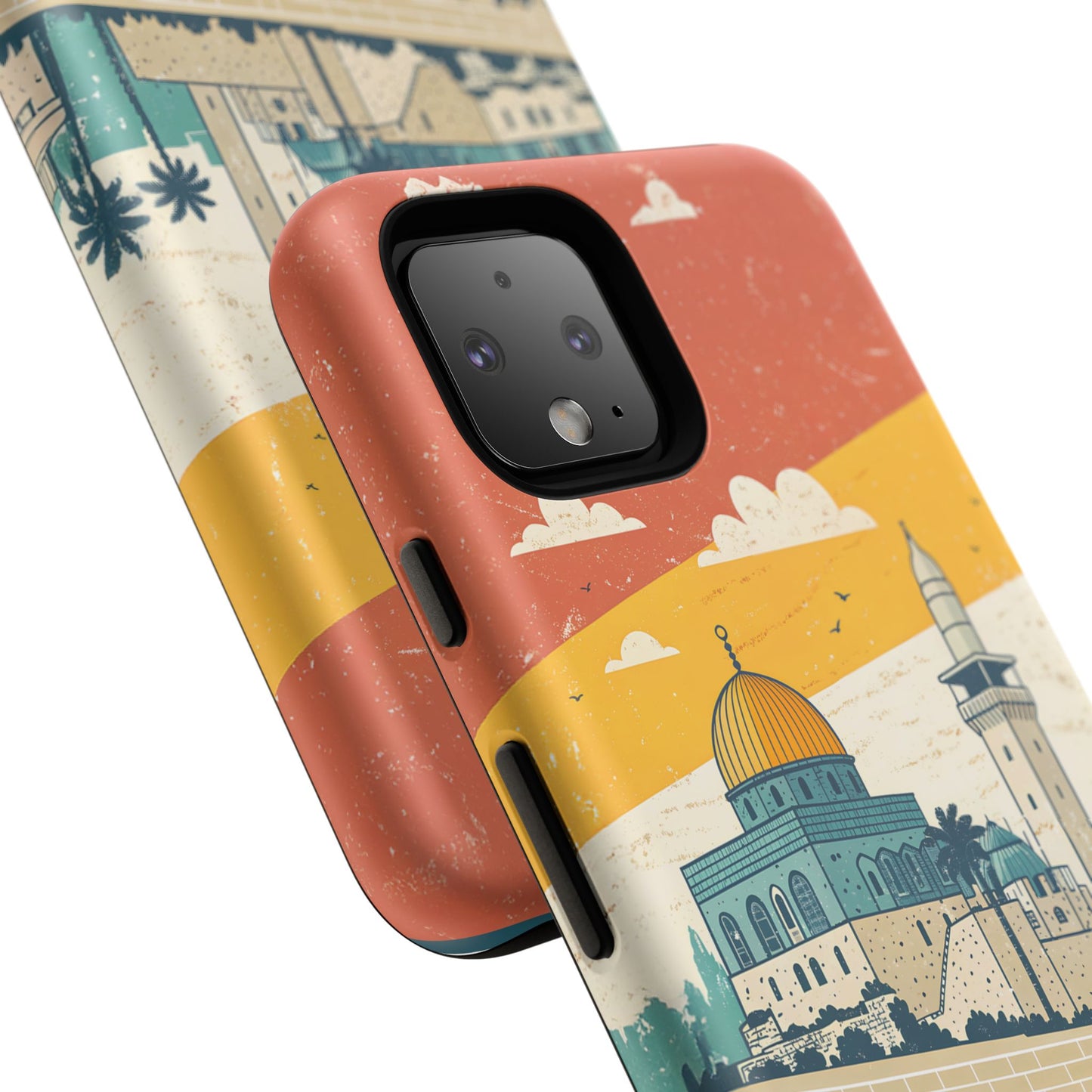 Jerusalem Retro Skyline – Israel Mobildeksel