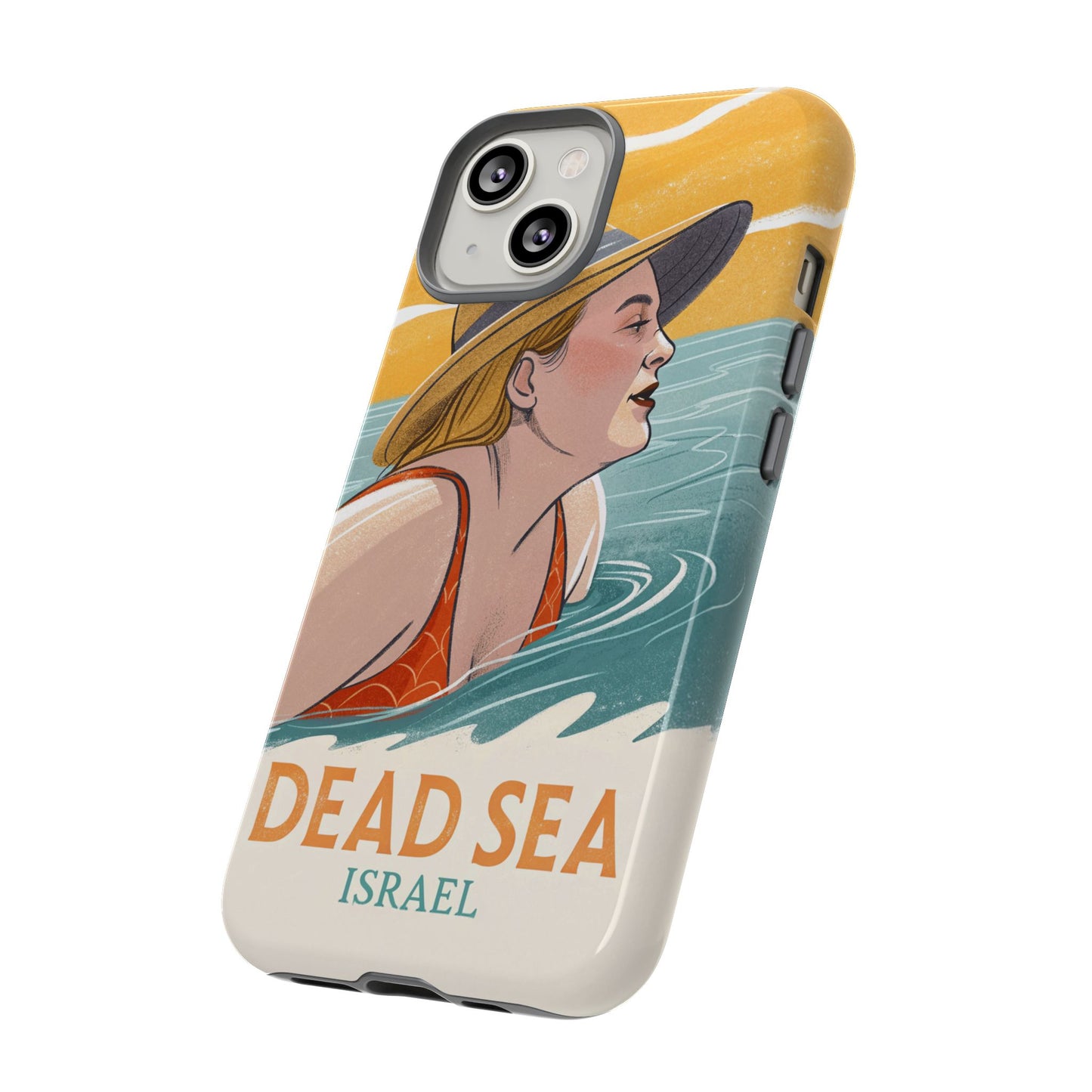 Dødehavet – Retro Badende Dame Mobildeksel