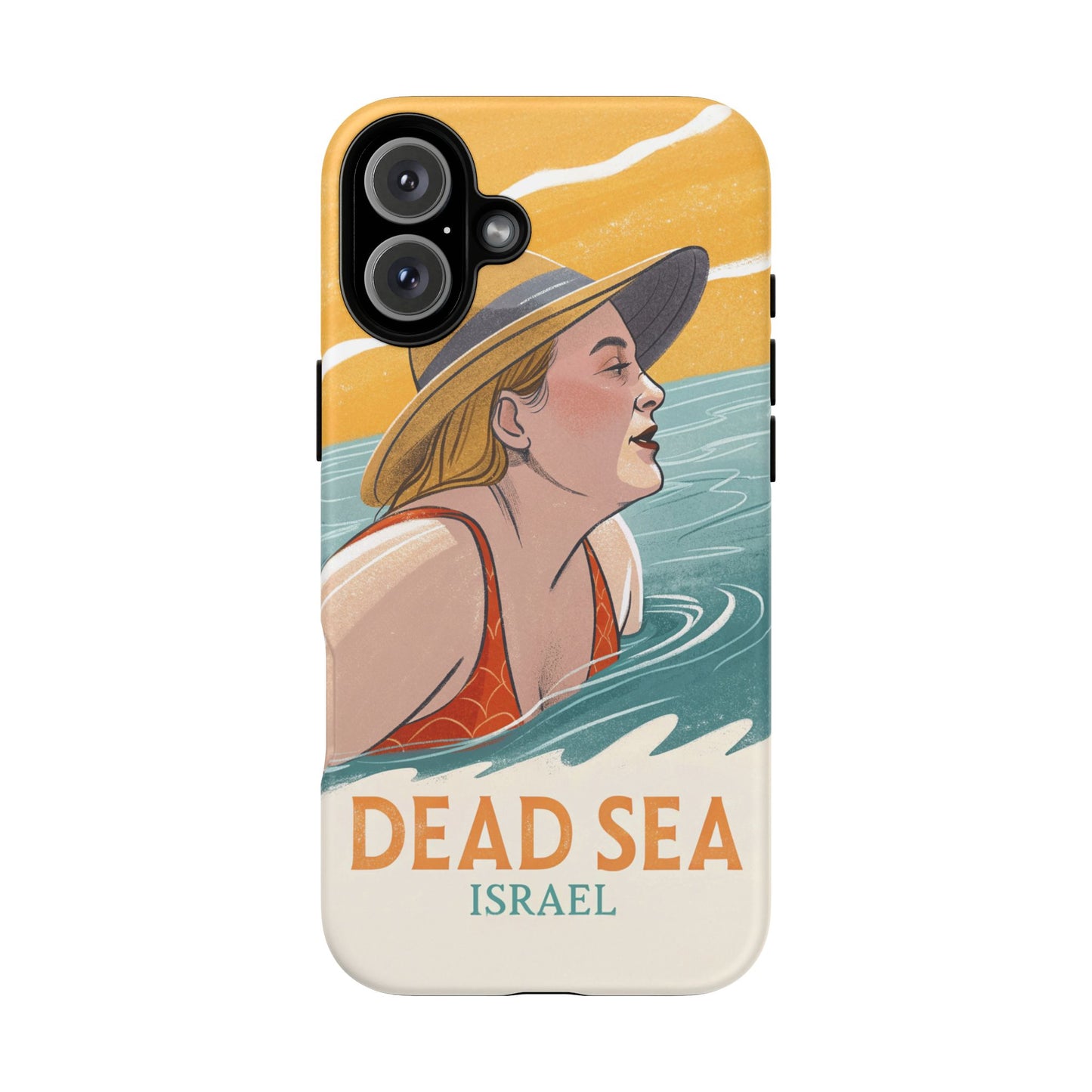 Dødehavet – Retro Badende Dame Mobildeksel