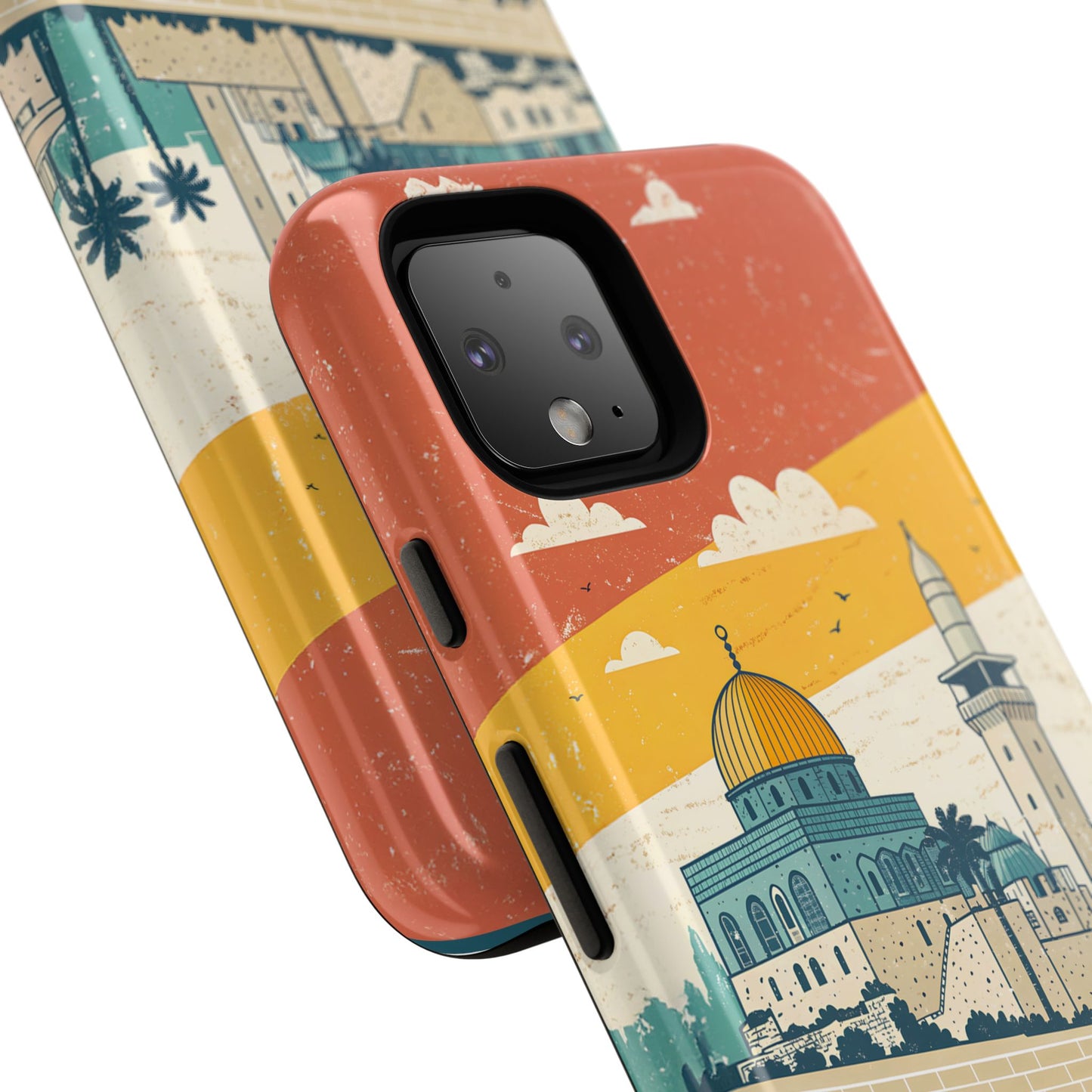 Jerusalem Retro Skyline – Israel Mobildeksel