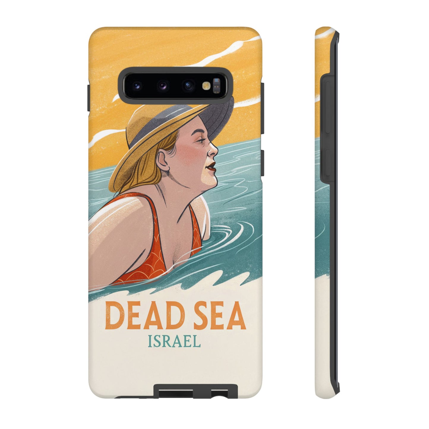 Dødehavet – Retro Badende Dame Mobildeksel