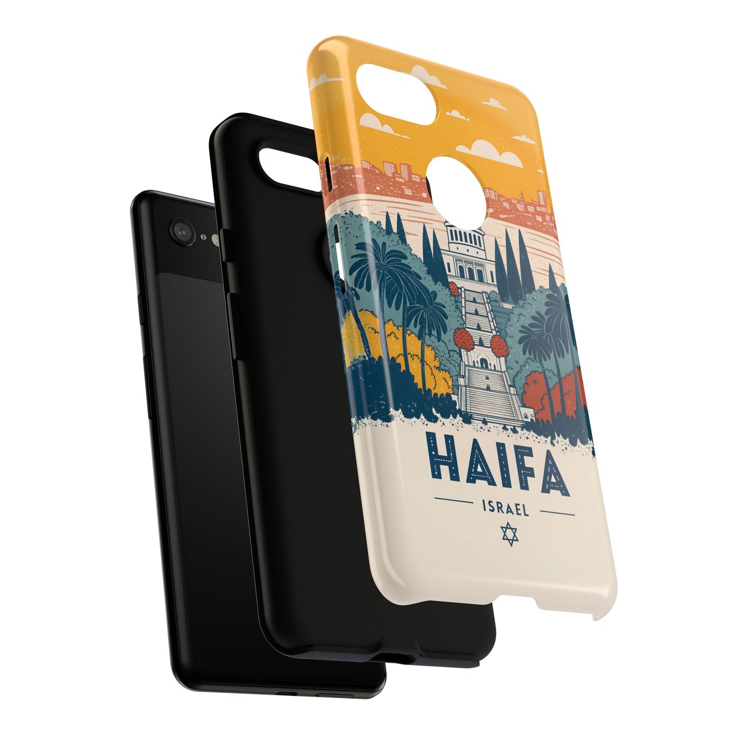 Haifa – Retro Hage og Skyline Mobildeksel