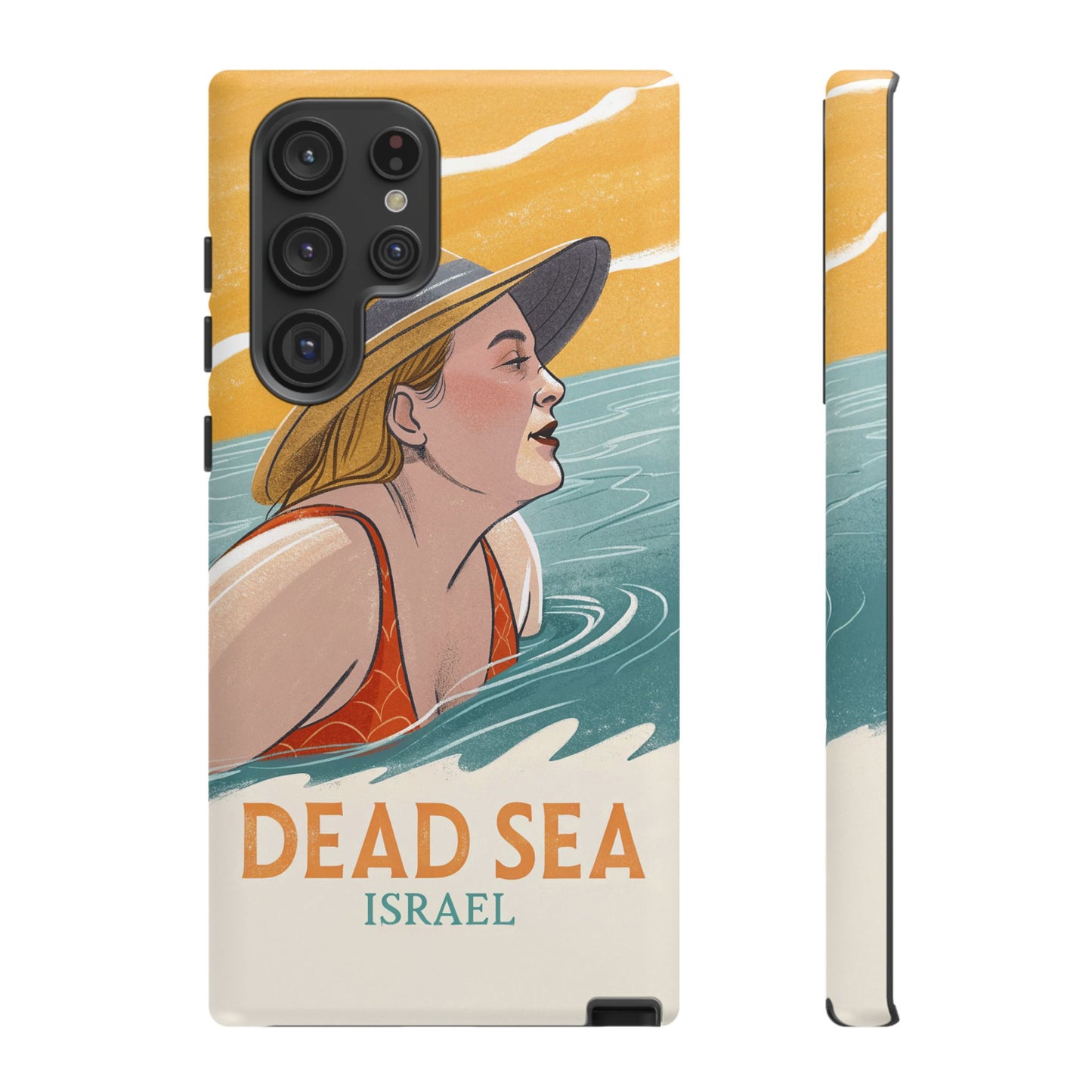 Dødehavet – Retro Badende Dame Mobildeksel
