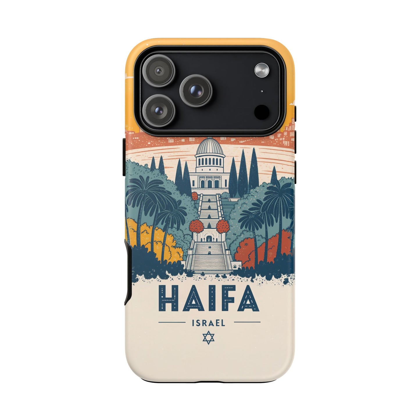 Haifa – Retro Hage og Skyline Mobildeksel