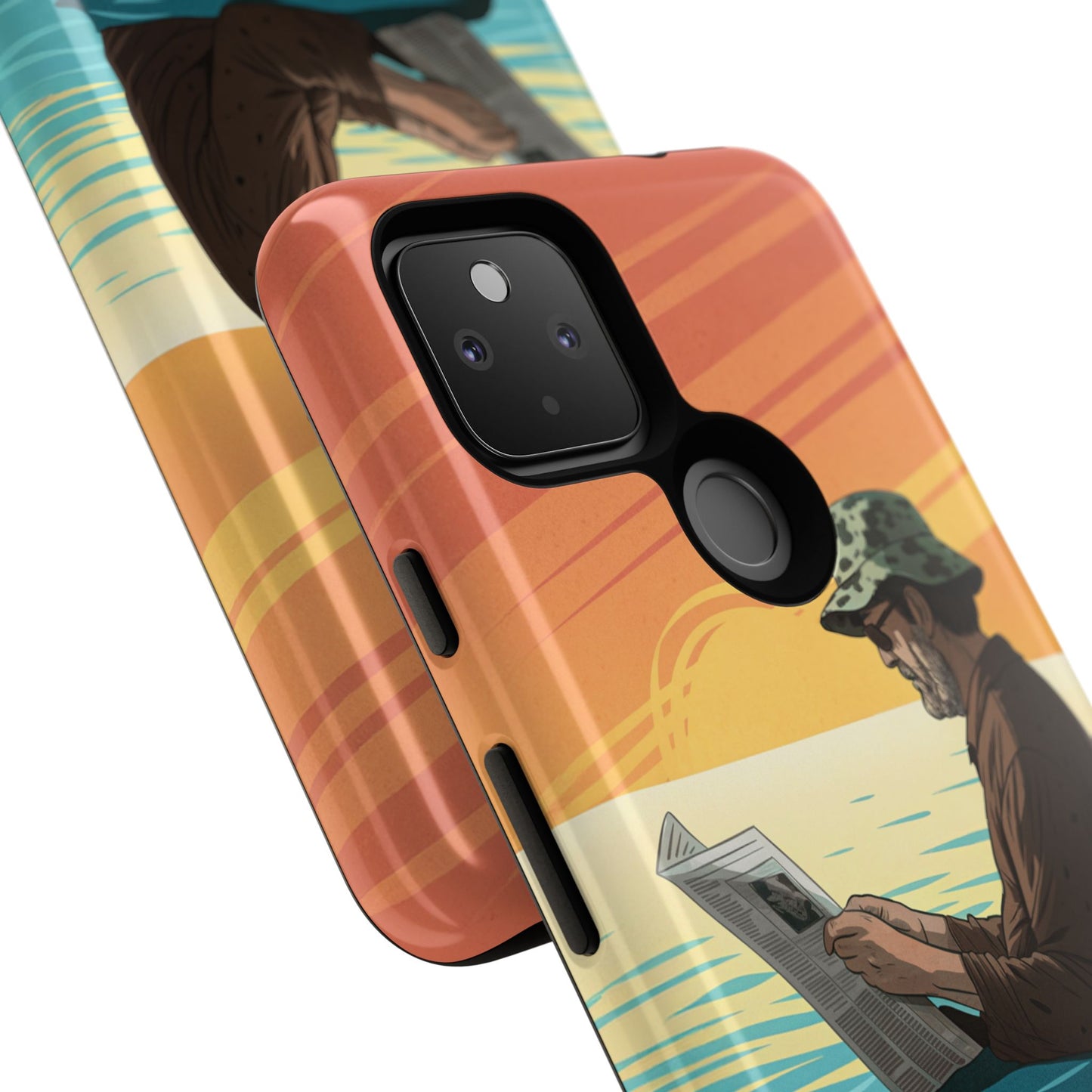 Dødehavet – Solnedgang og Flytende Mann Mobildeksel