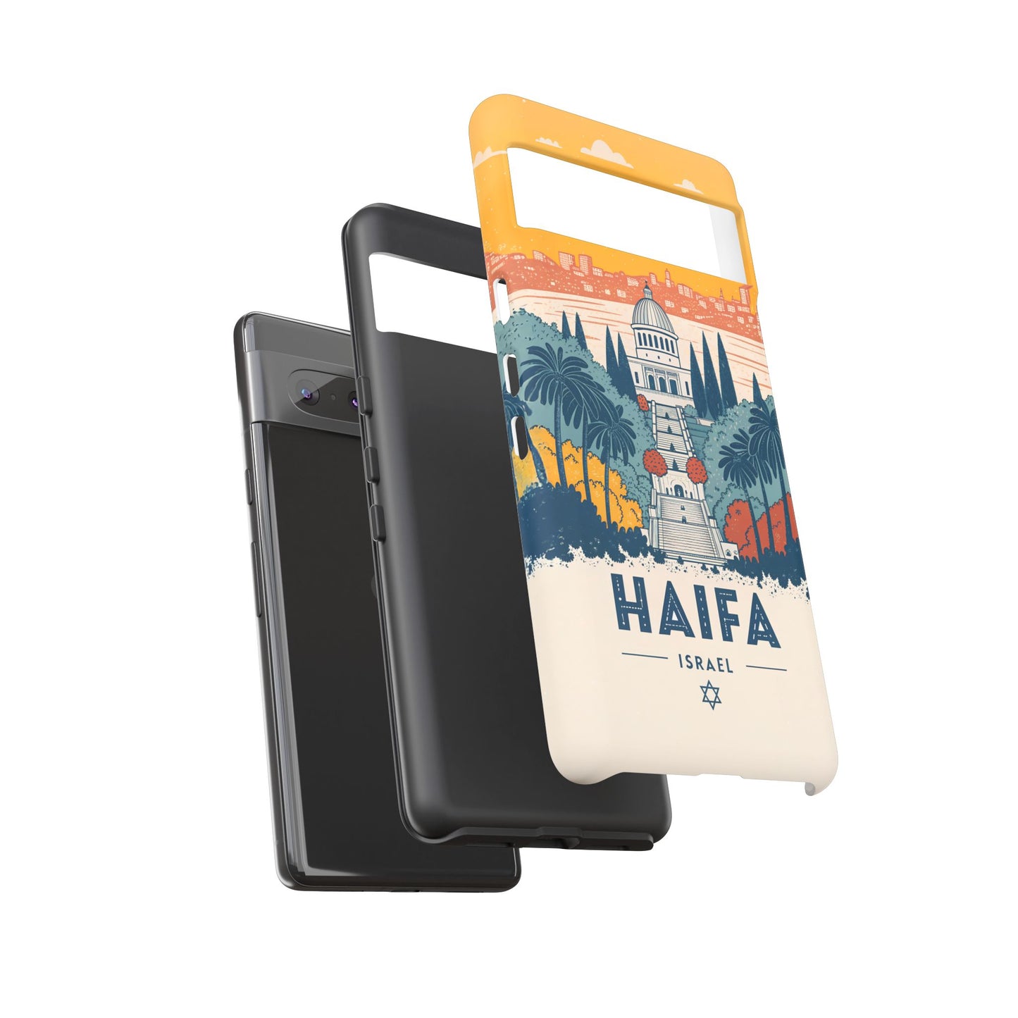 Haifa – Retro Hage og Skyline Mobildeksel