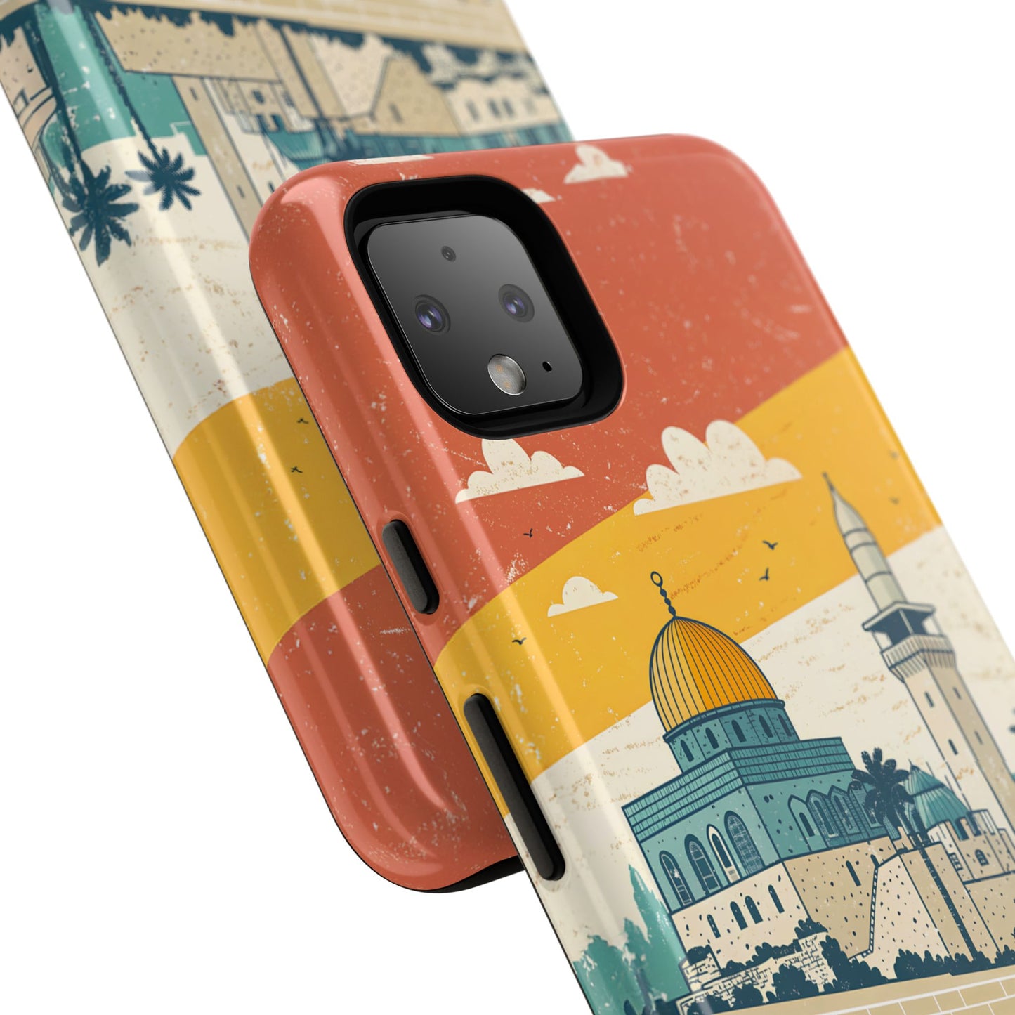 Jerusalem Retro Skyline – Israel Mobildeksel