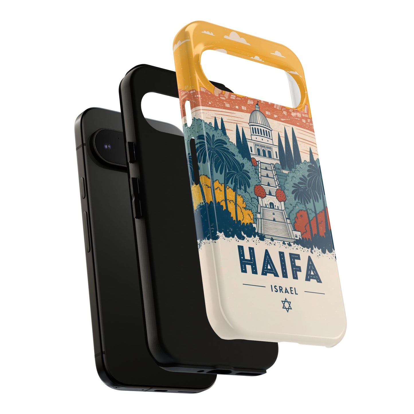Haifa – Retro Hage og Skyline Mobildeksel