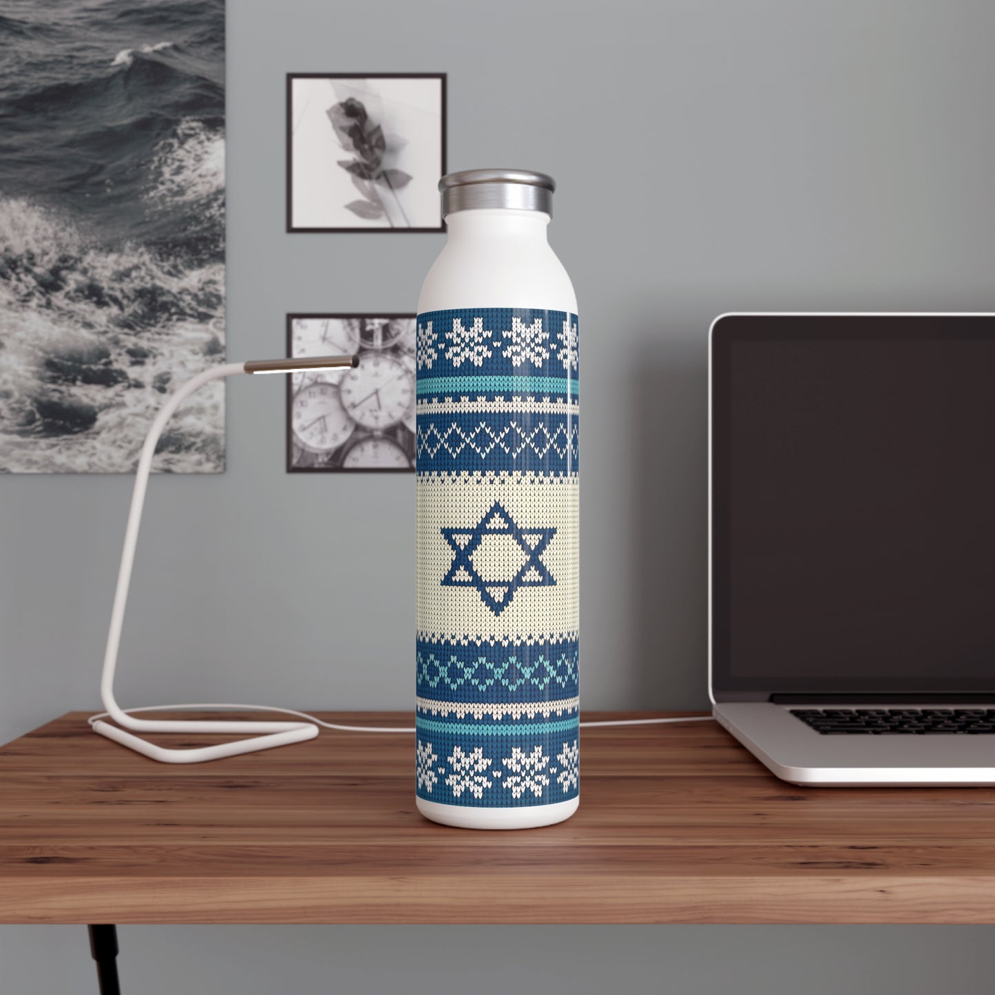 Termoflaske med Norsk–Israelsk Strikkemønster