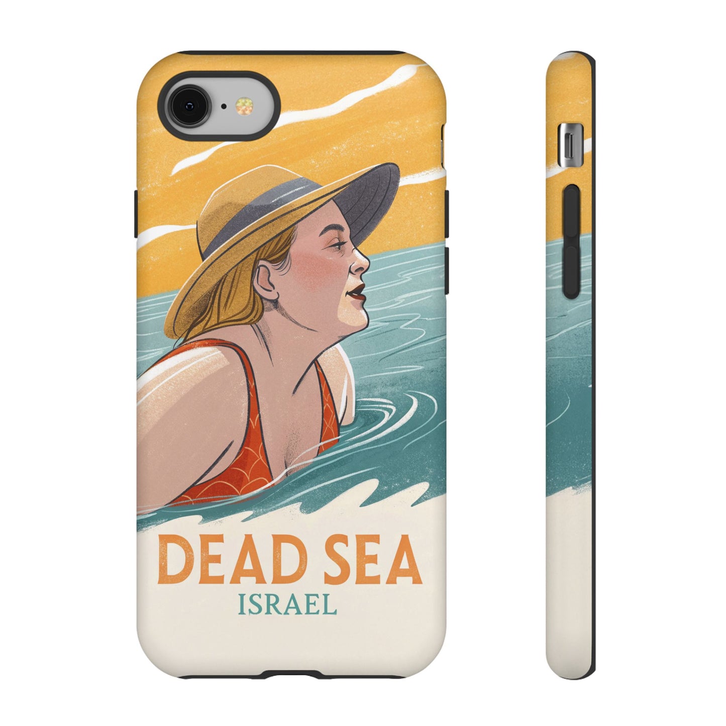 Dødehavet – Retro Badende Dame Mobildeksel