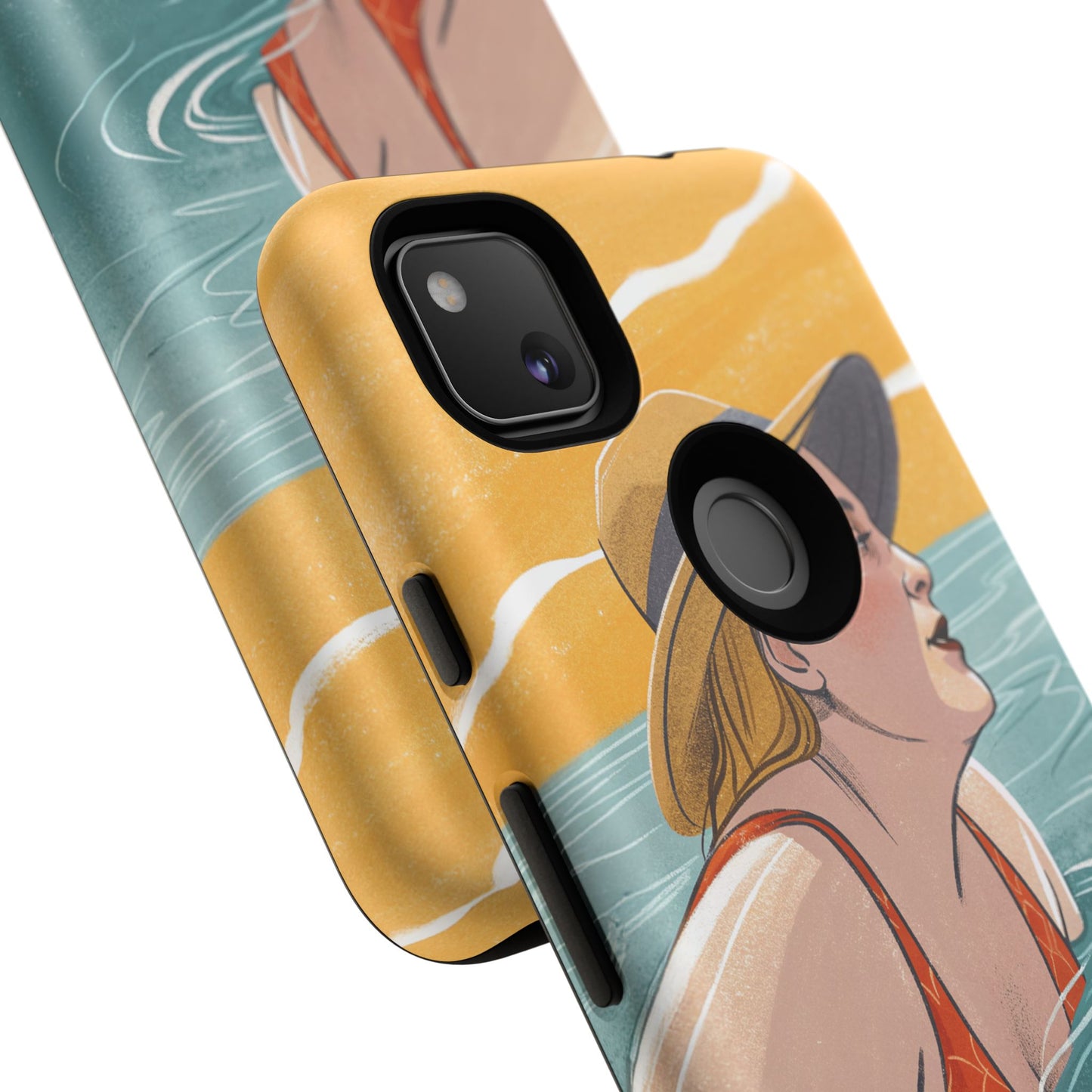 Dødehavet – Retro Badende Dame Mobildeksel