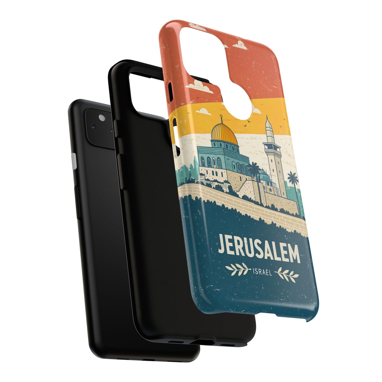 Jerusalem Retro Skyline – Israel Mobildeksel