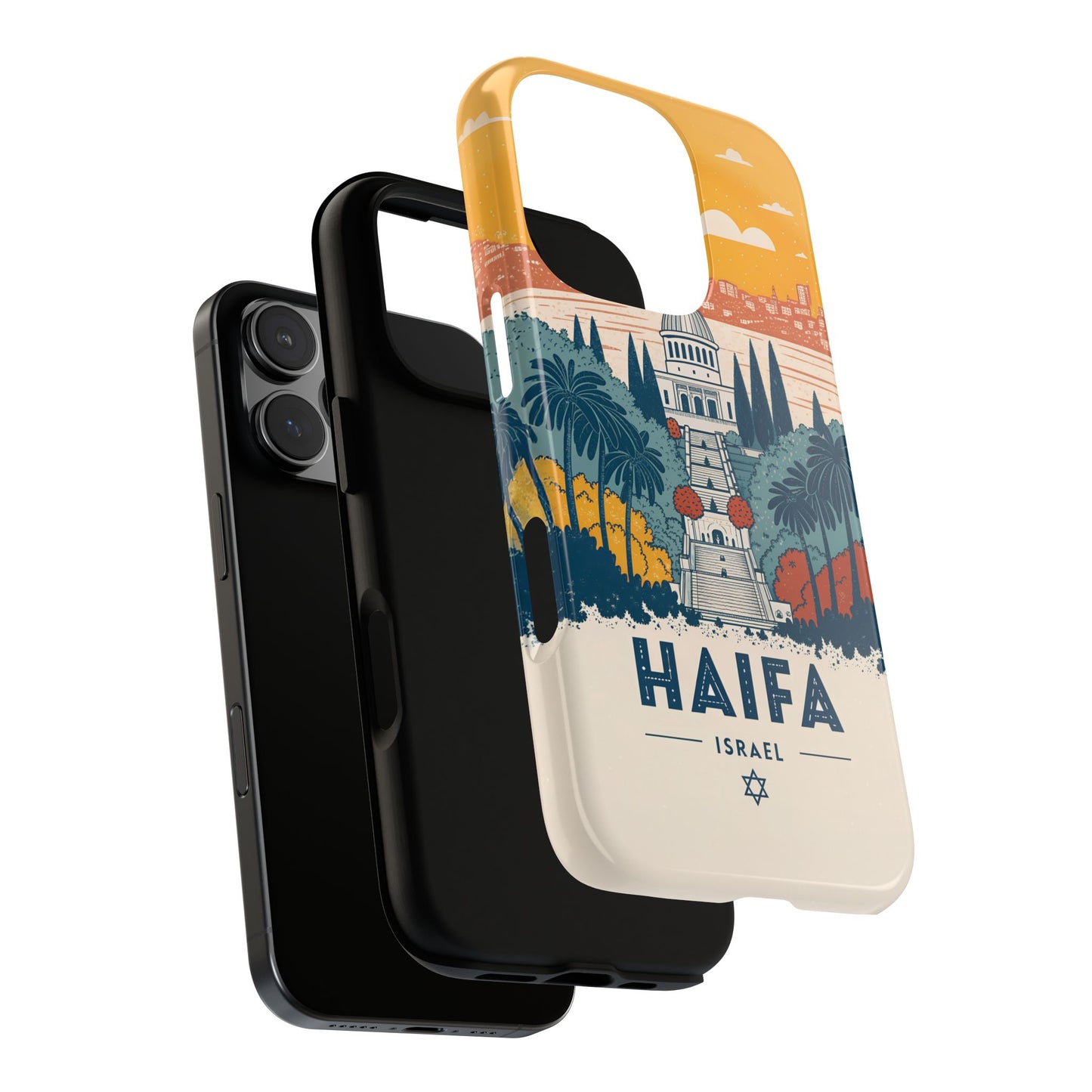 Haifa – Retro Hage og Skyline Mobildeksel