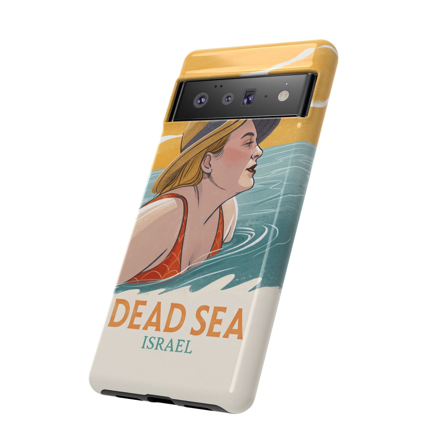 Dødehavet – Retro Badende Dame Mobildeksel