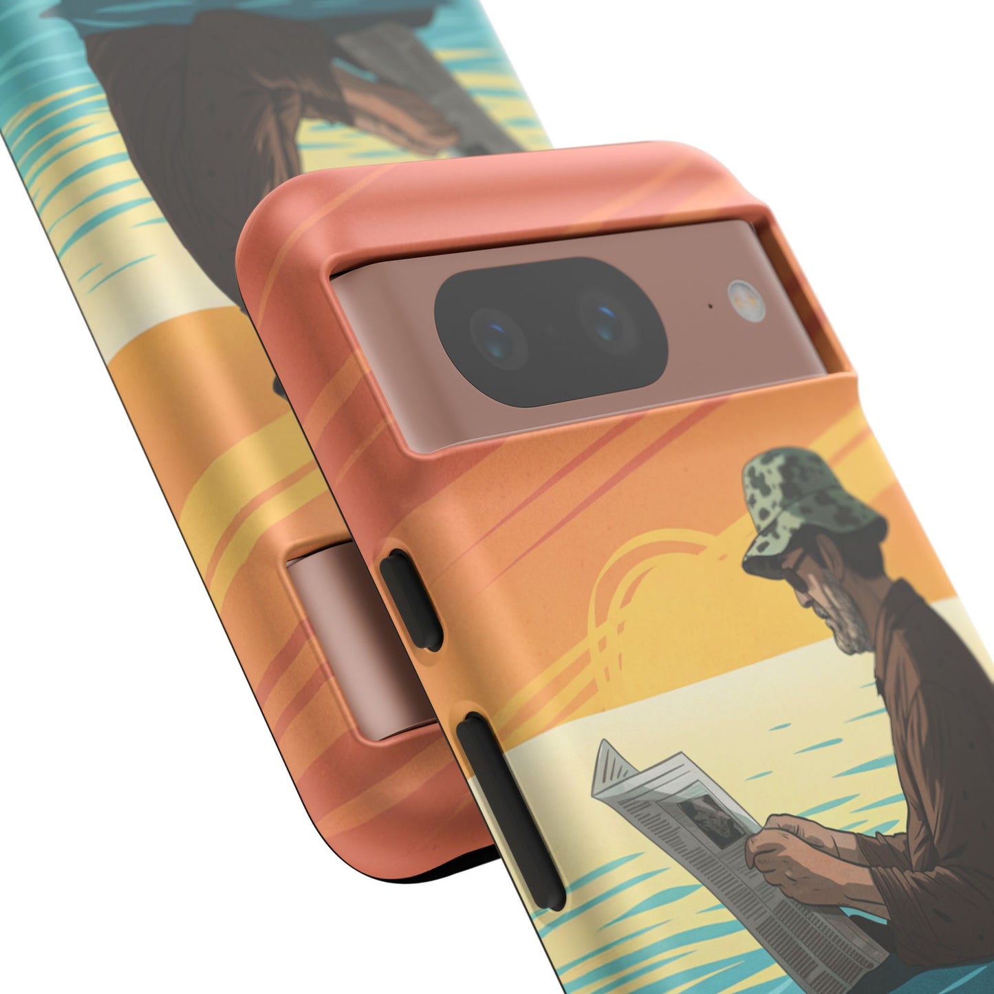 Dødehavet – Solnedgang og Flytende Mann Mobildeksel