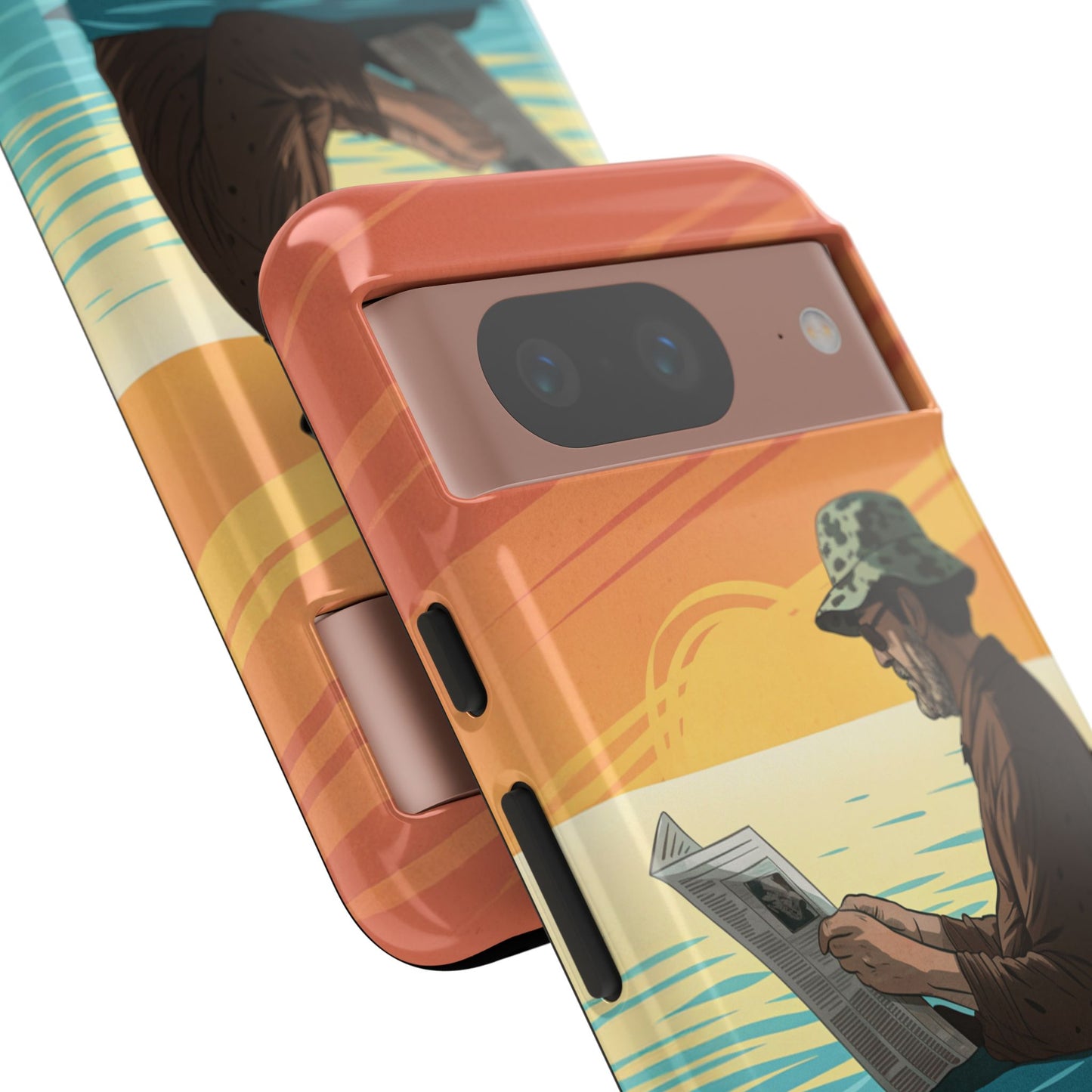 Dødehavet – Solnedgang og Flytende Mann Mobildeksel