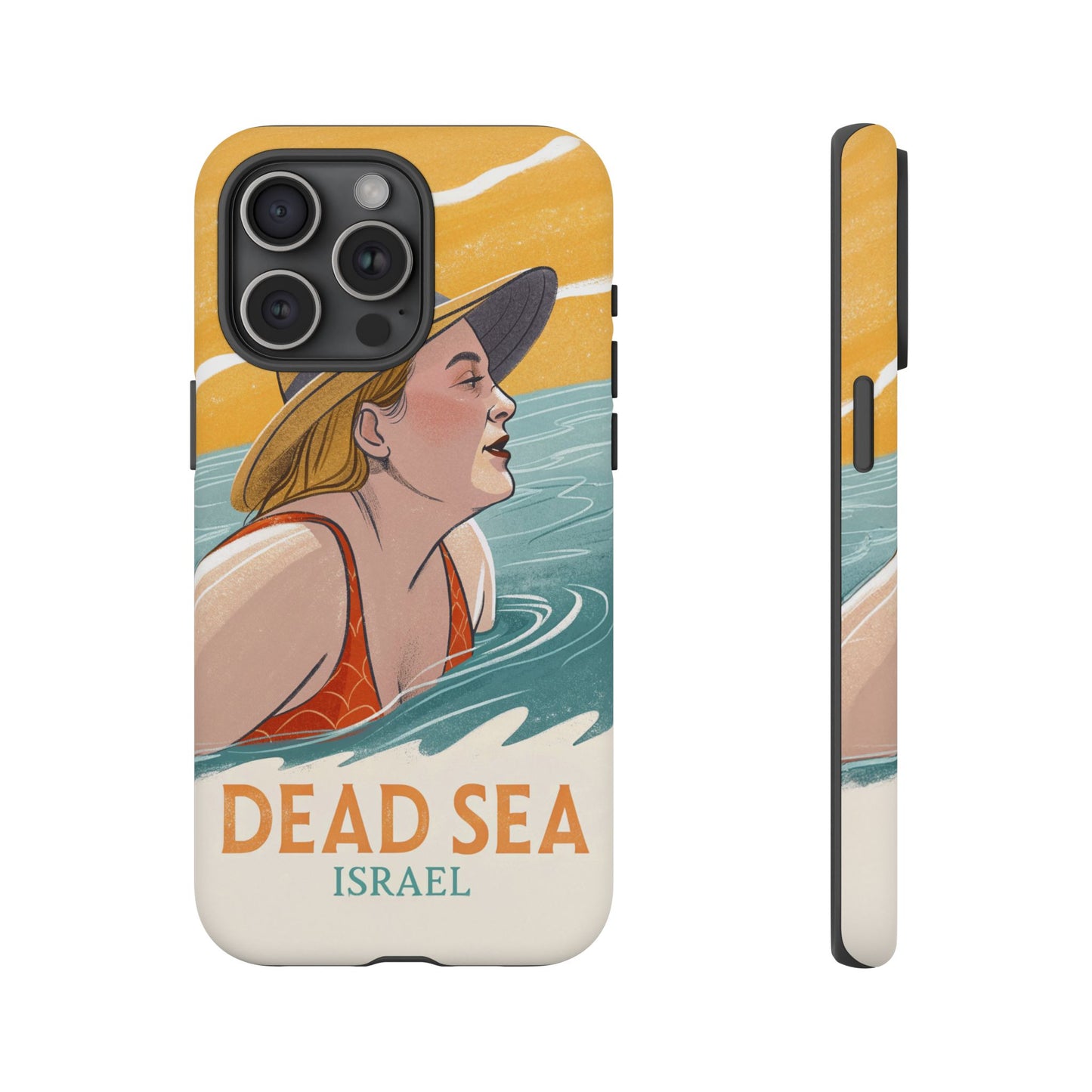 Dødehavet – Retro Badende Dame Mobildeksel