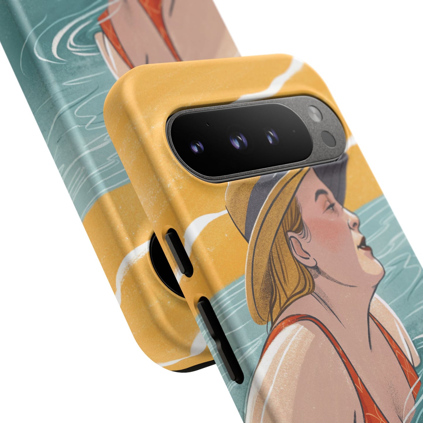 Dødehavet – Retro Badende Dame Mobildeksel