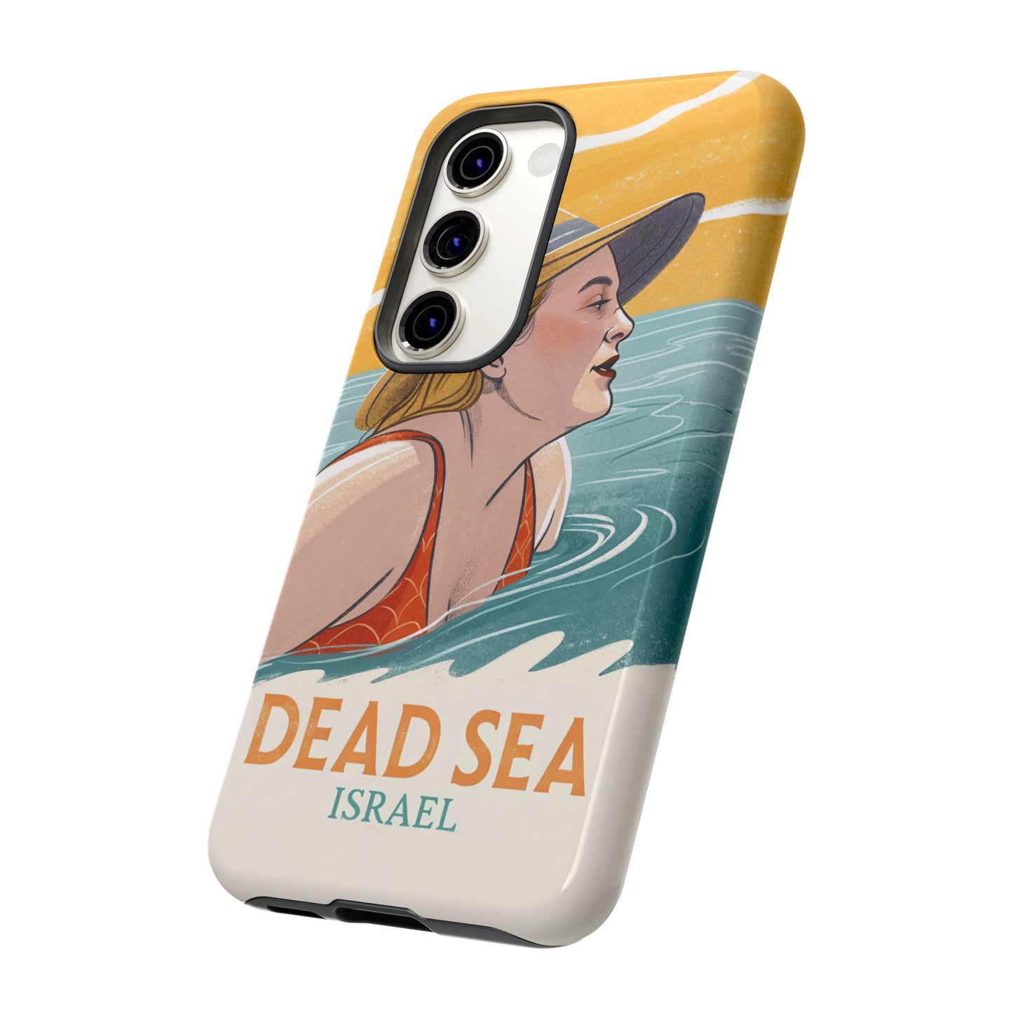 Dødehavet – Retro Badende Dame Mobildeksel