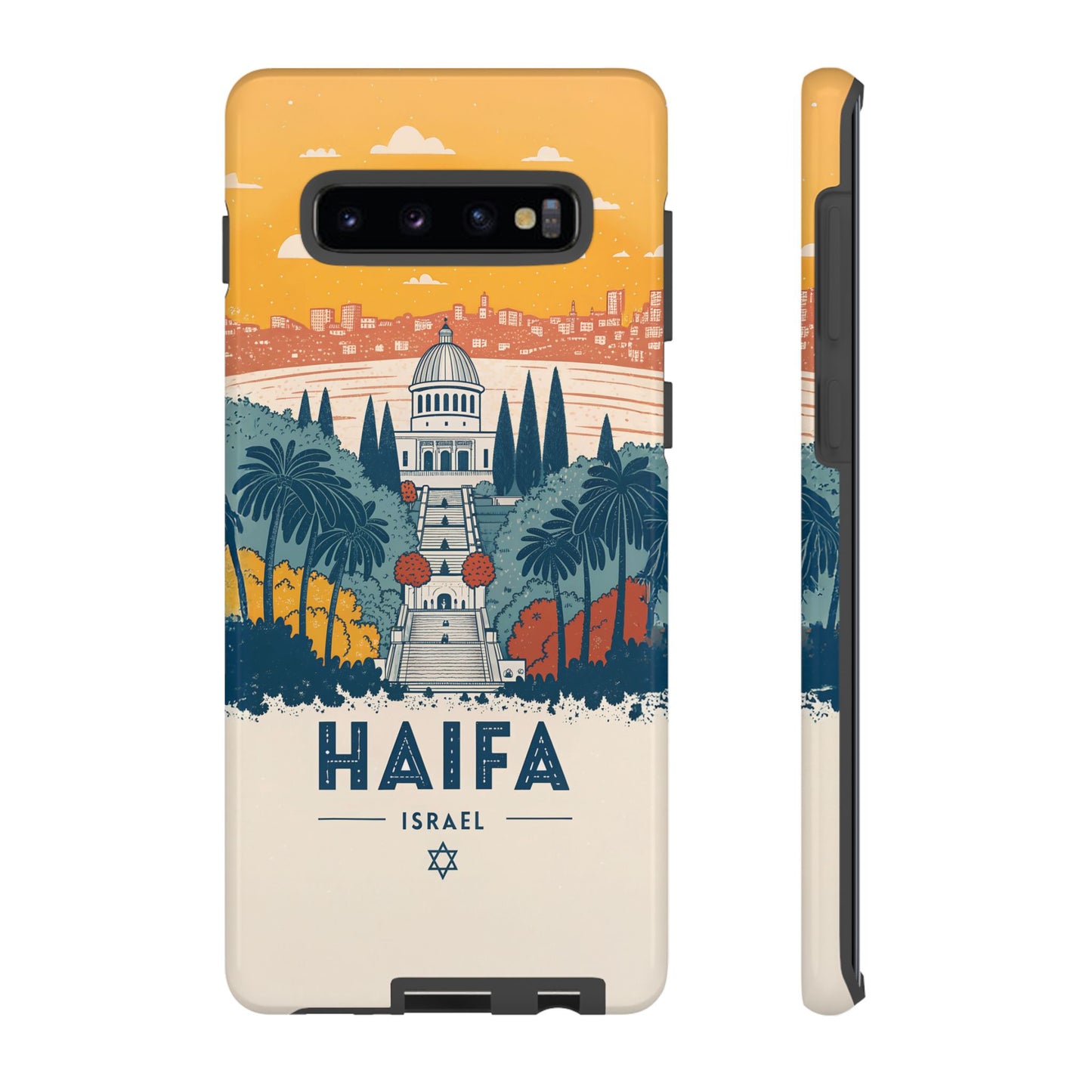 Haifa – Retro Hage og Skyline Mobildeksel