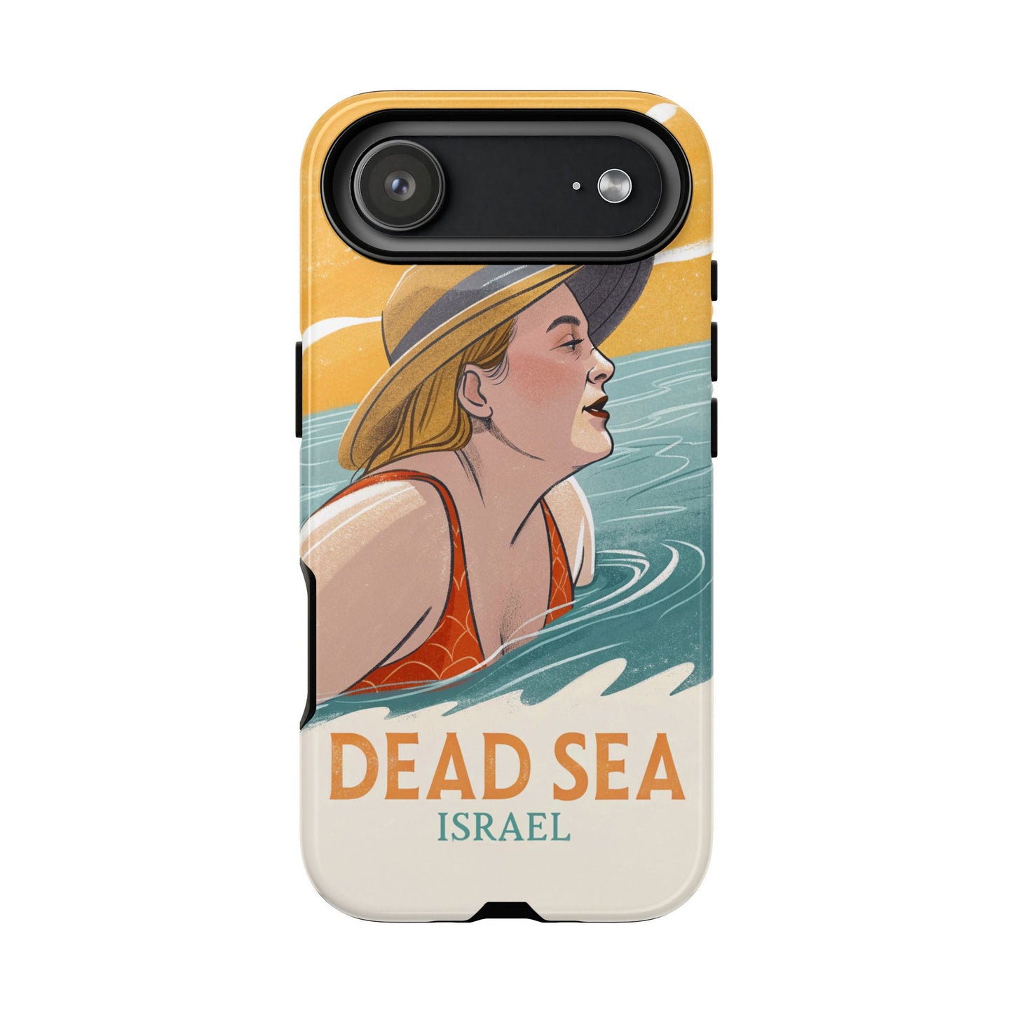 Dødehavet – Retro Badende Dame Mobildeksel