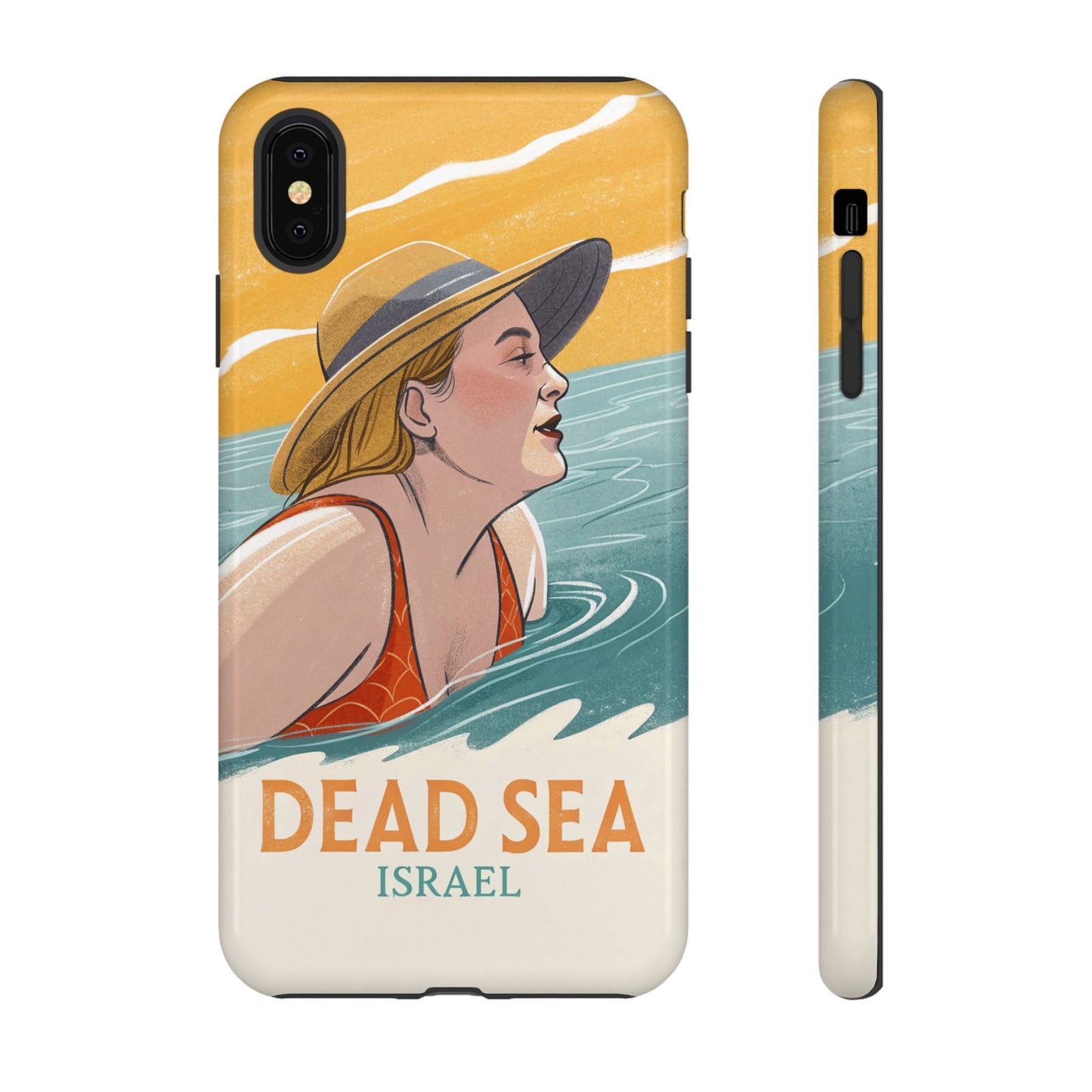 Dødehavet – Retro Badende Dame Mobildeksel