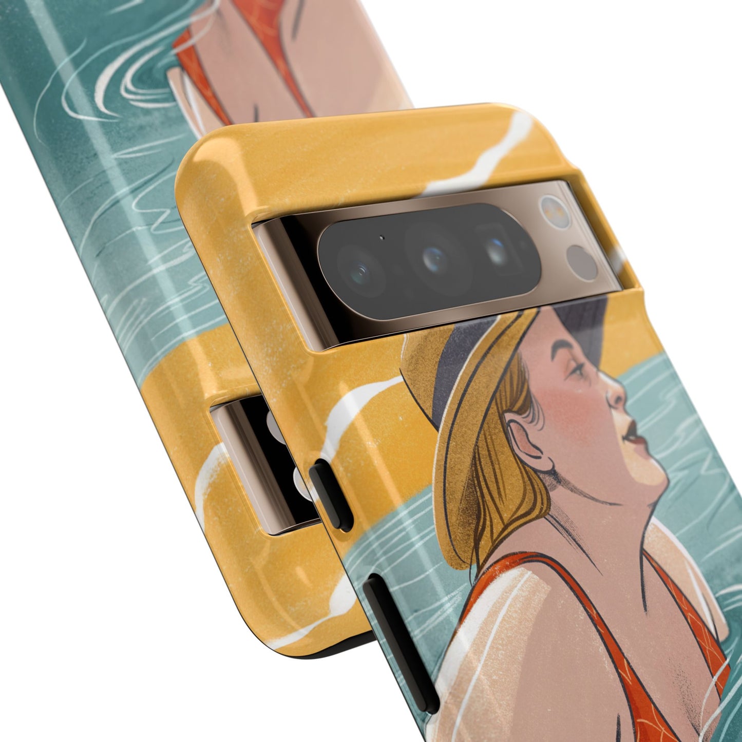 Dødehavet – Retro Badende Dame Mobildeksel