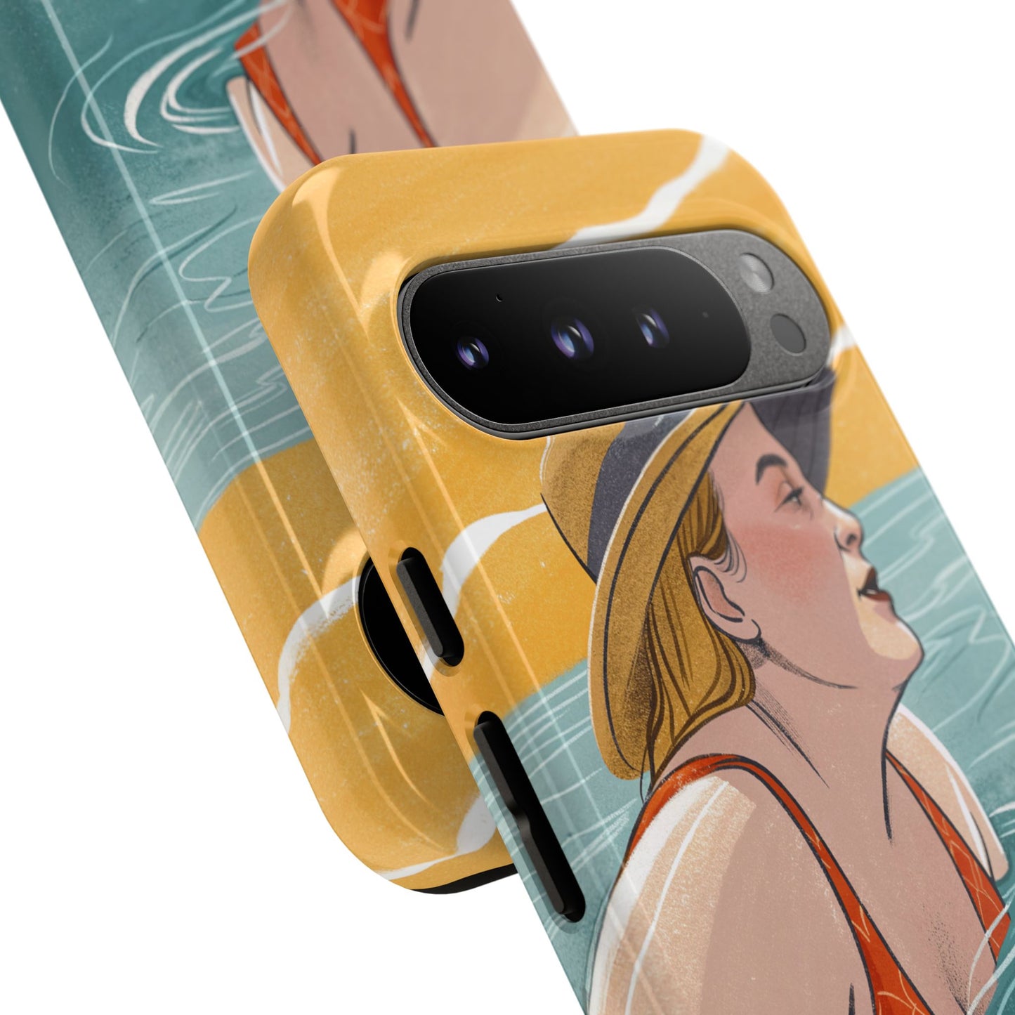 Dødehavet – Retro Badende Dame Mobildeksel