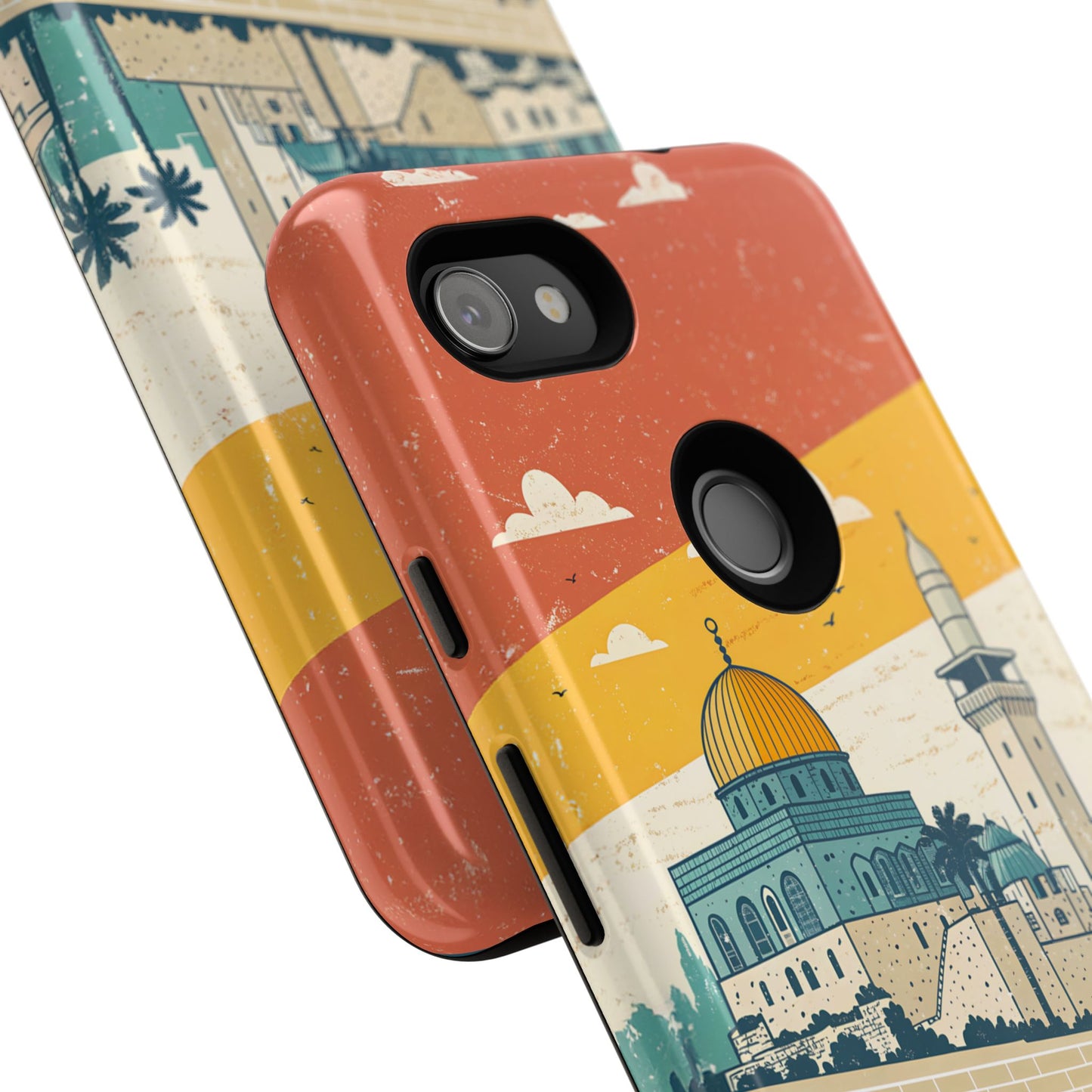 Jerusalem Retro Skyline – Israel Mobildeksel